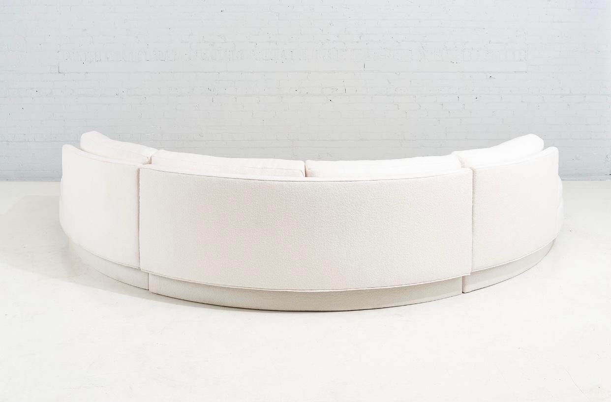 Adrain Pearsall Half Circle Modular Sectional Sofa, 1970 1