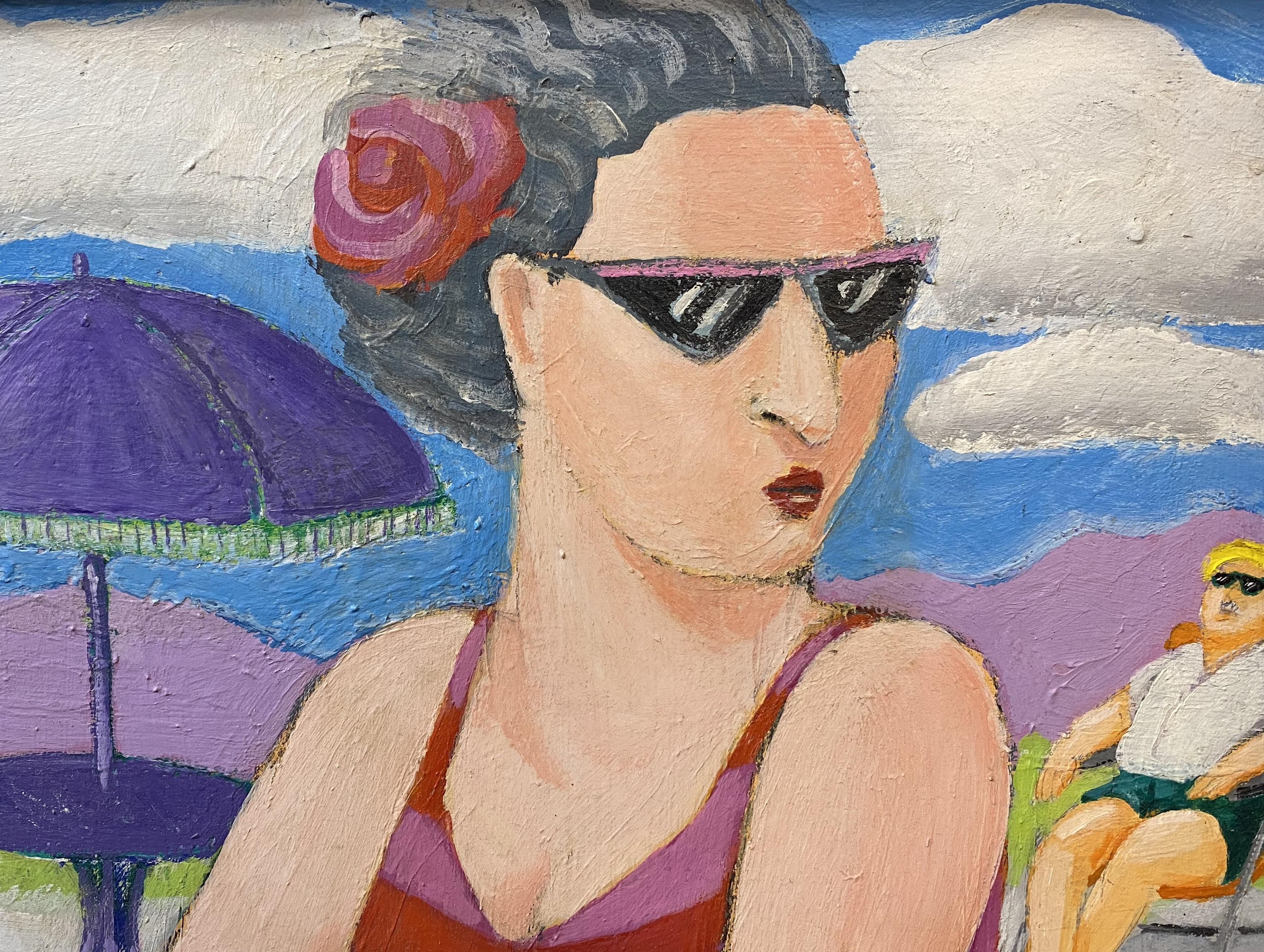 A bordo piscina - Painting Moderno di Adria Arch
