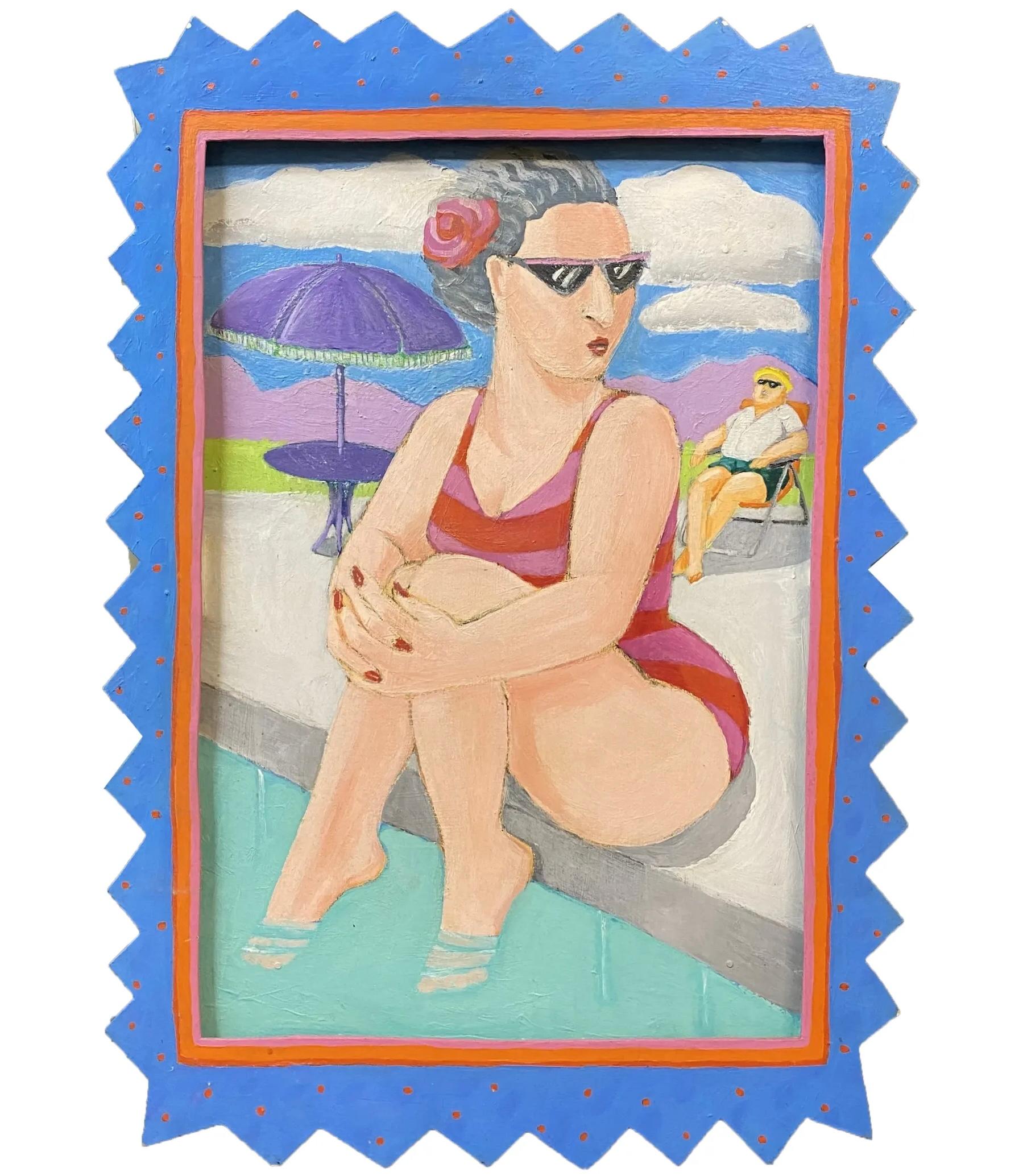 Figurative Painting di Adria Arch - A bordo piscina