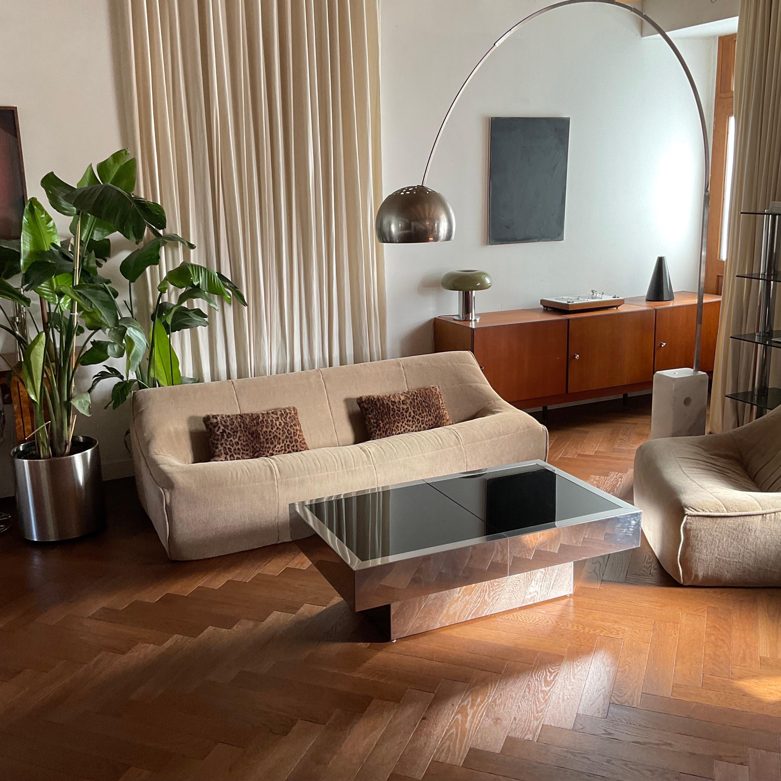 Adria Three-Seat Sofa and Lounge Chair by Michel Ducaroy for Ligne ...