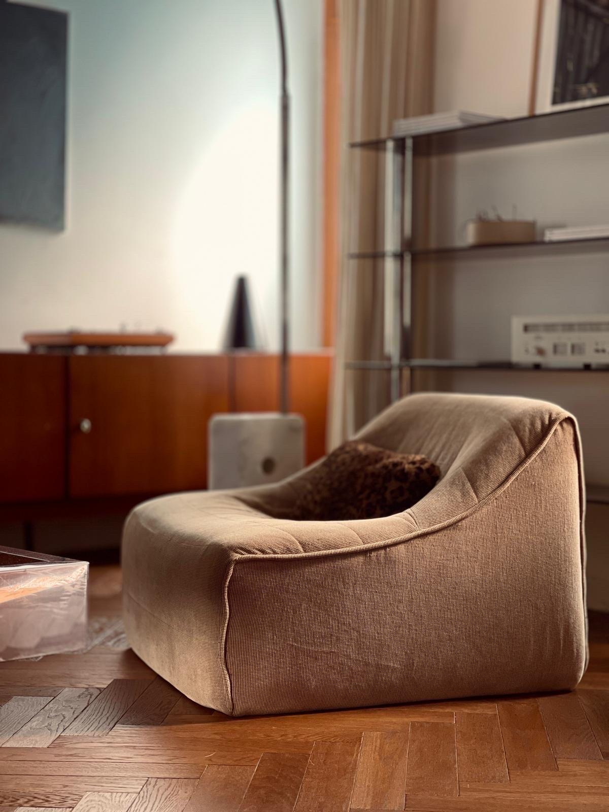 Adria Three-Seat Sofa and Lounge Chair by Michel Ducaroy for Ligne ...