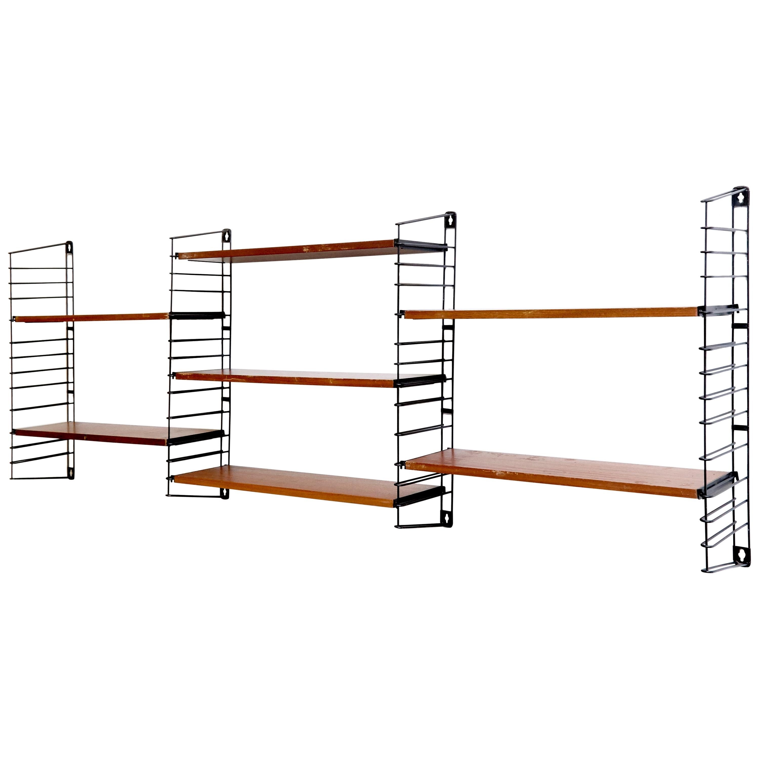 Metal Adriaan Dekker for Tomado Three Modular Wall Hanging Shelves, 1958