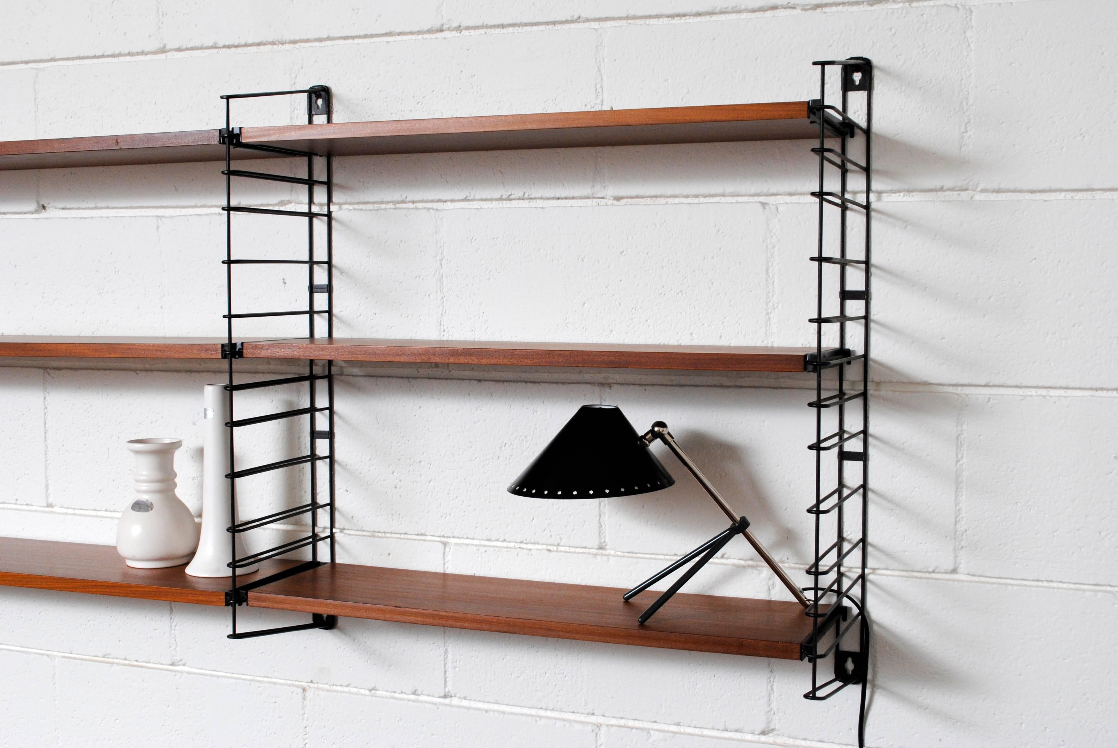 Dutch Adriaan Dekker for Tomado, Three Section Wall Mount Bookshelf