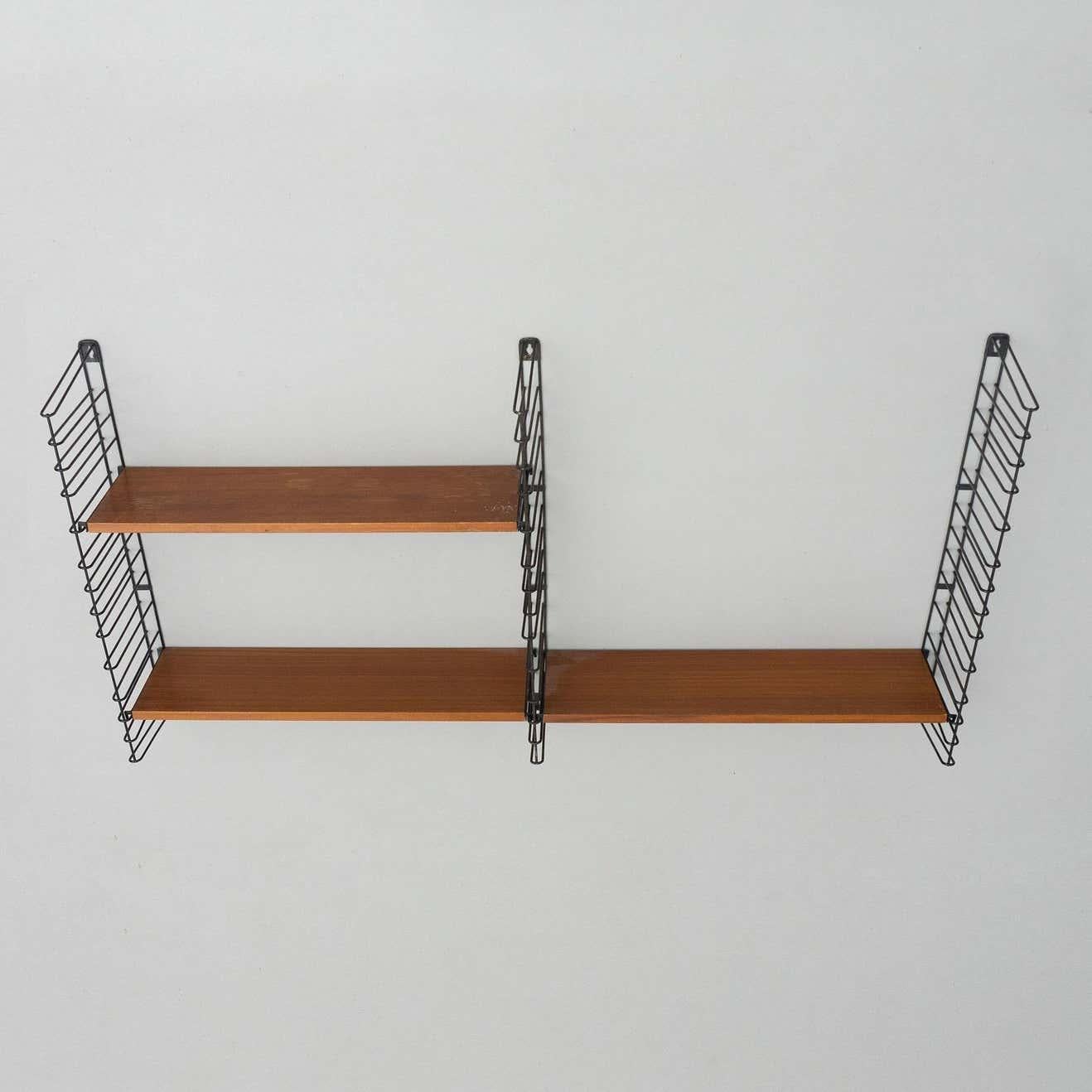 Dutch Adriaan Dekker for Tomado Two Modular Wall Hanging Shelves, 1958