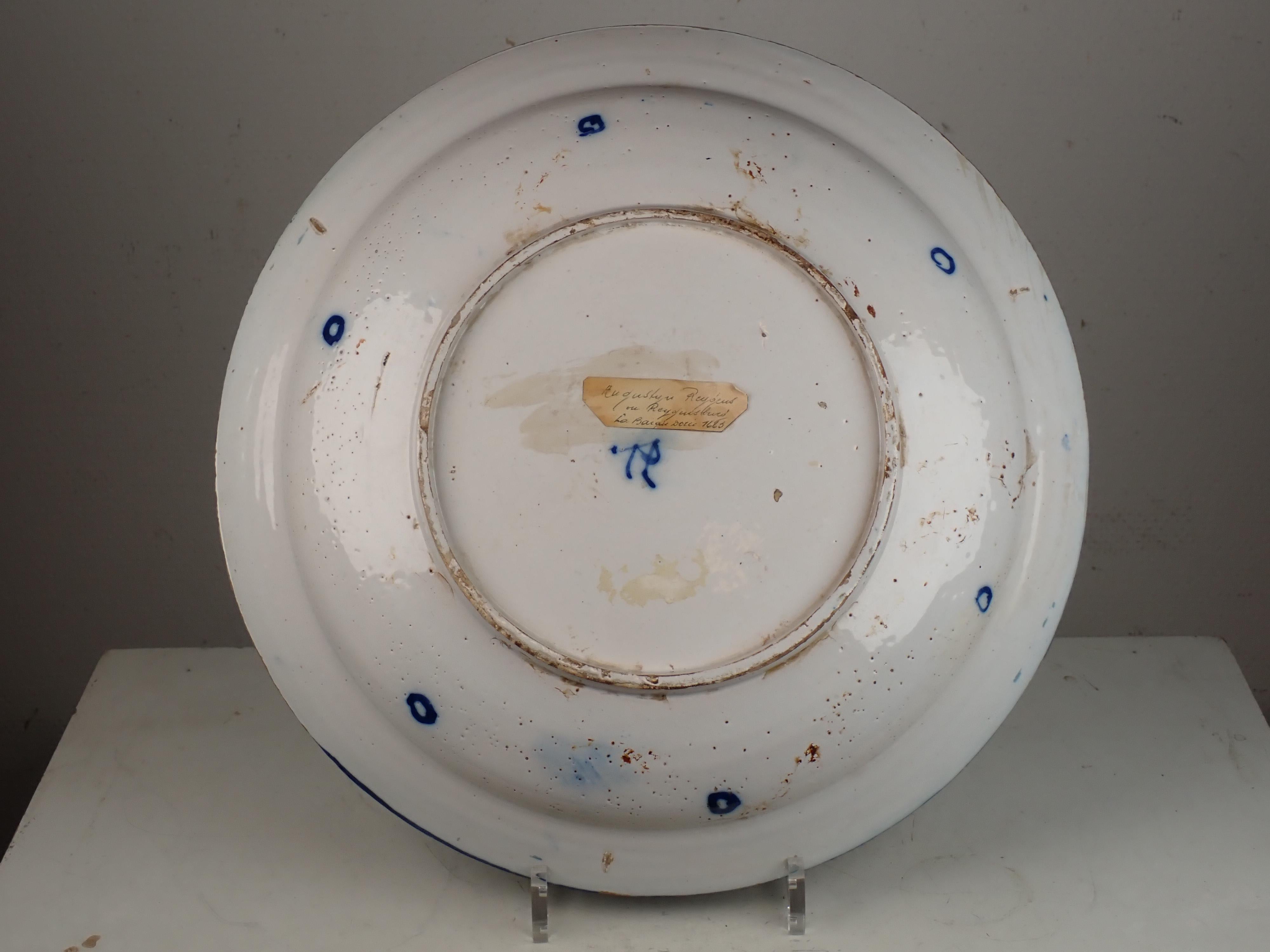 Adriaan Rijsselberg, Grieckse A - « Four Hearts Dish » vert de Delft  A.I.C., début du 18ème siècle en vente 3