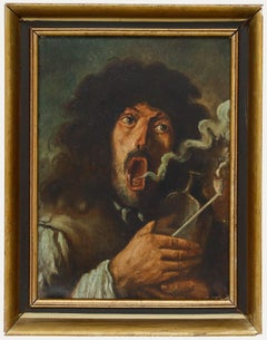 Adriaen Brouwer - Huile sur toile du début du XXe siècle, « Le fumeur »