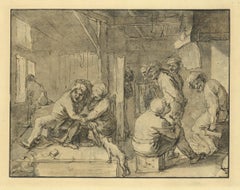 Broucher Adriaen « Scene in an Inn » 1930- Lithographie