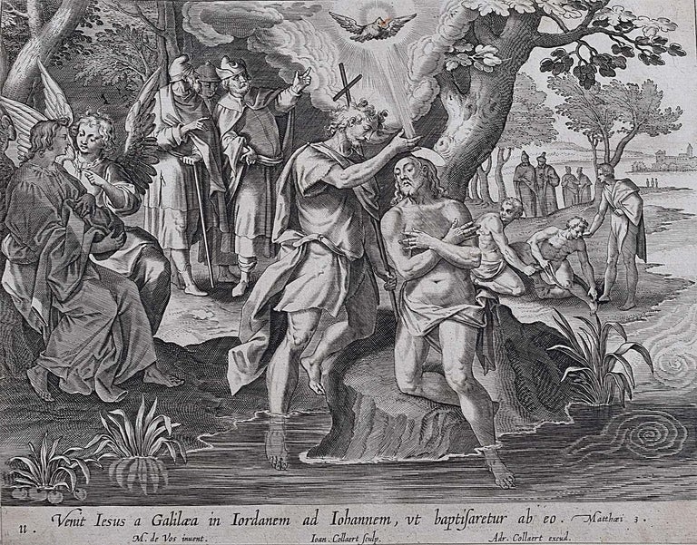 Adriaen Collaert - Adrian Collaert 17th Century The Baptism of Christ