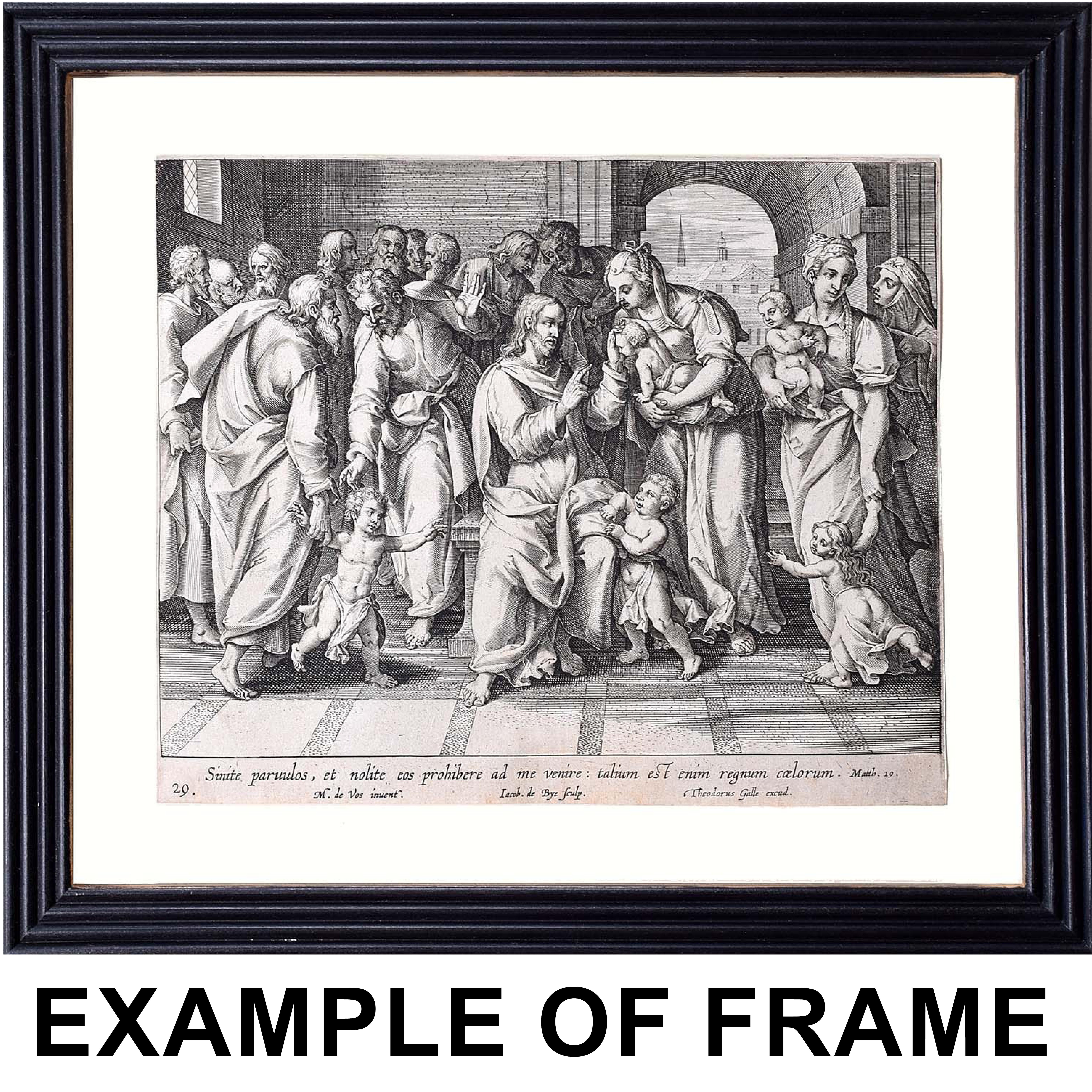 Adrian Collaert Martin de Vos, Kupferstich „ Annunciation unserer Dame“, 17. Jahrhundert – Print von Adriaen Collaert