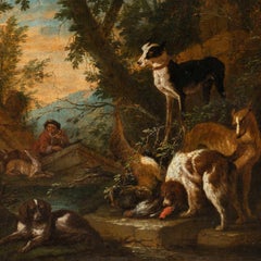 Adriaen de Grijef (Dutch master) - 17th century figure painting - Hunt scene