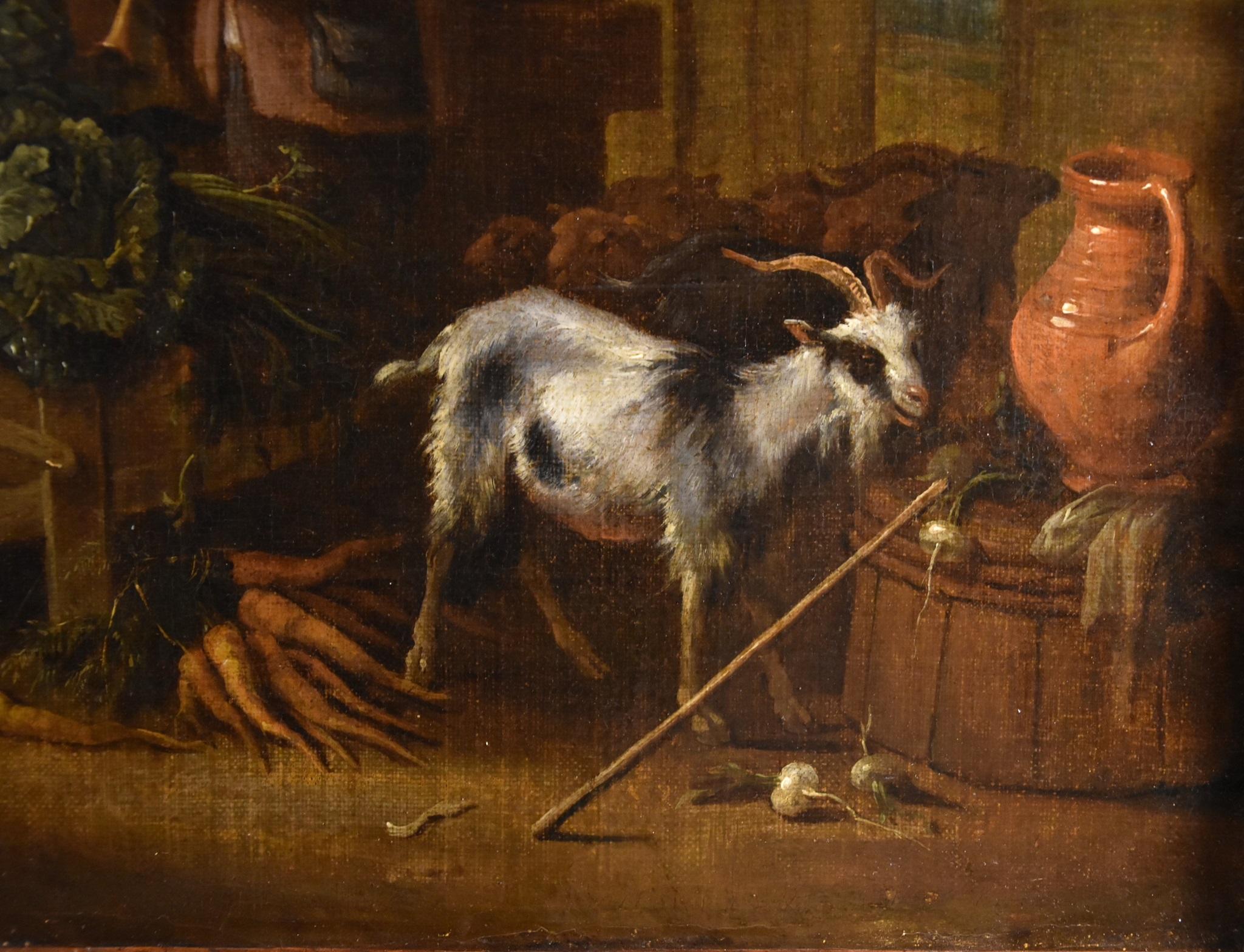 Natura morta animali frutta De Gryef dipinto firmato 17° secolo olio su tela Arte in vendita 7