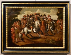 Portrait Horses Van De Venne Paint on table 17/18th Century Old master Flemish