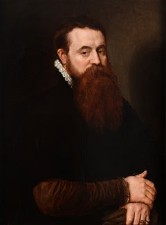 Portrait d'un homme barbu - Adriaen Thomasz. Porte-clés 1544-1589) 