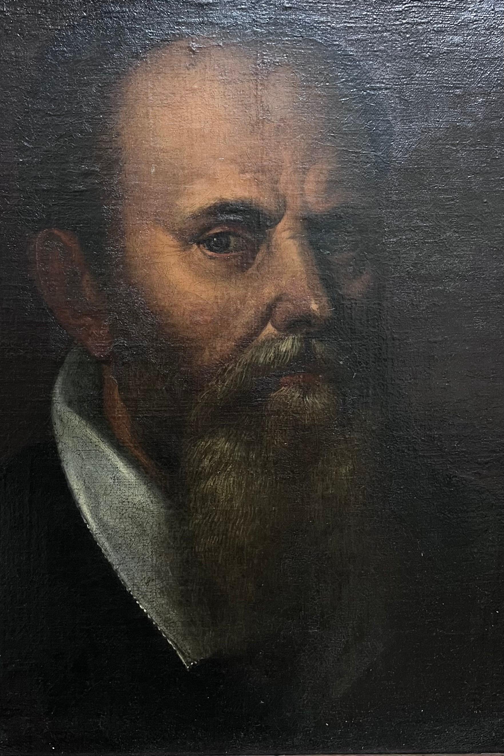 Fine 1600's Dutch / Flemish Old Master Ölgemälde Kopf Porträt eines Mannes 2