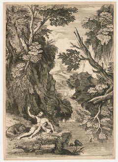 Adriaen van der Cabel (1631-1705) - 17th Century Etching, Saint Jerome