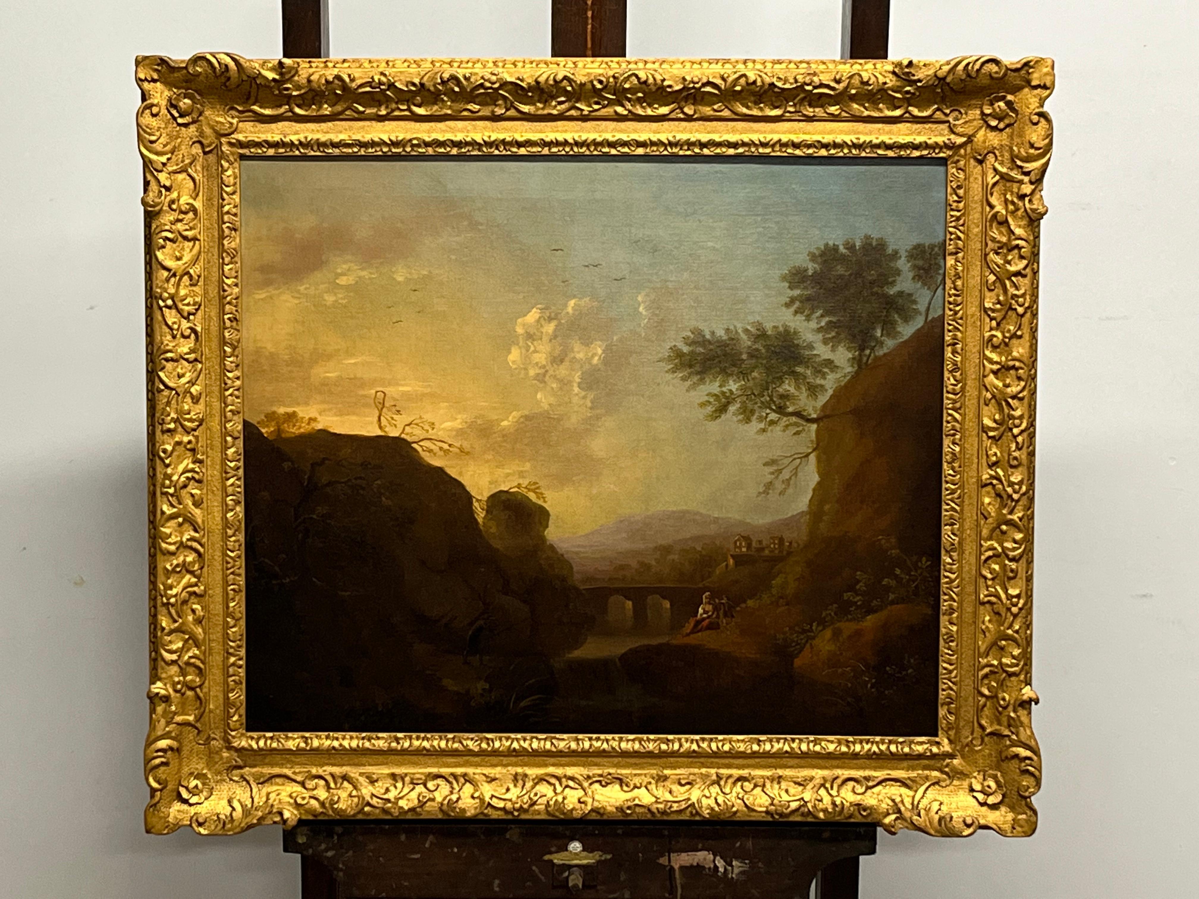 Paire de paysages classiques - Maîtres anciens Painting par Adriaen van Diest