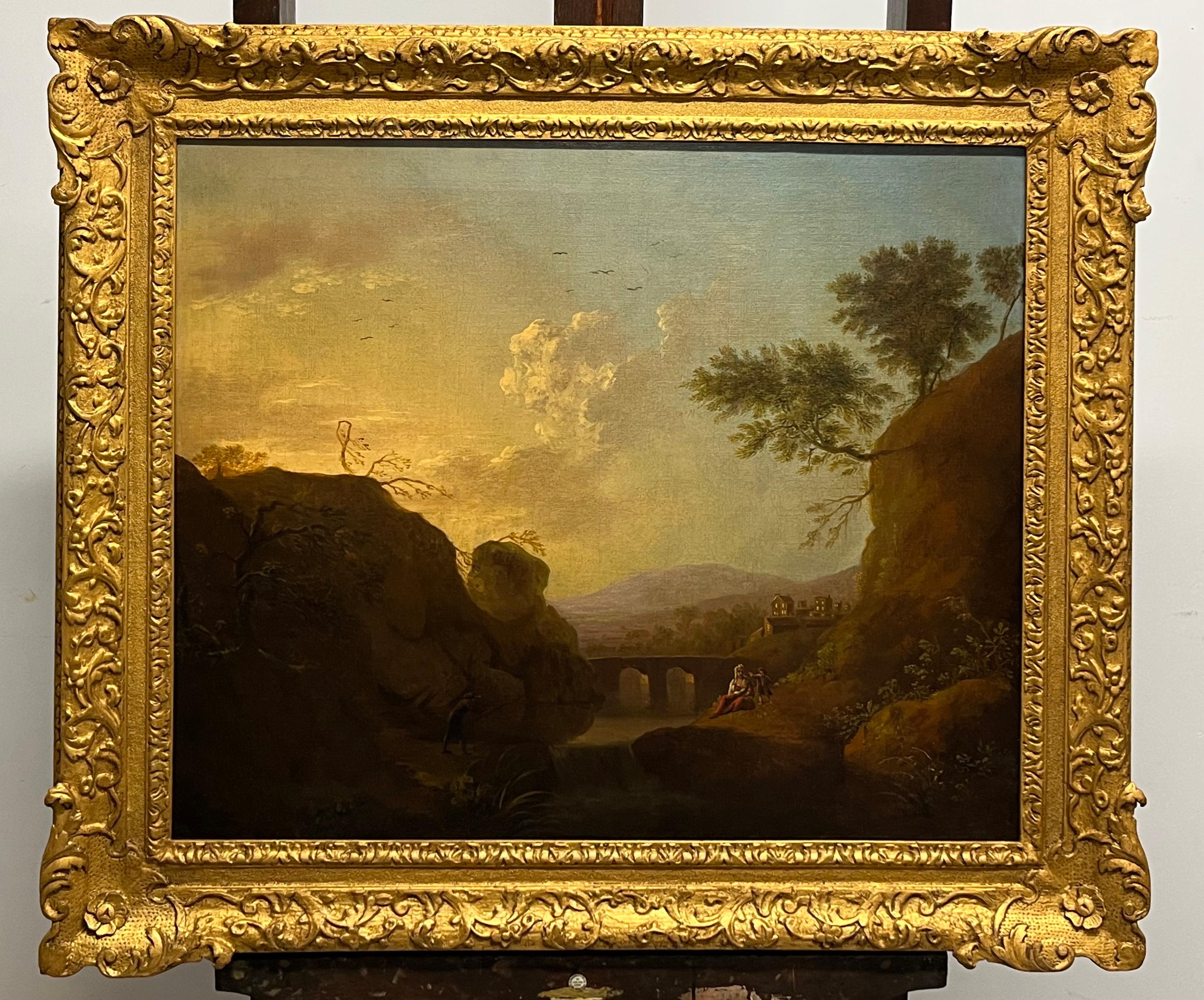 Adriaen van Diest Landscape Painting - A pair of classical landscapes