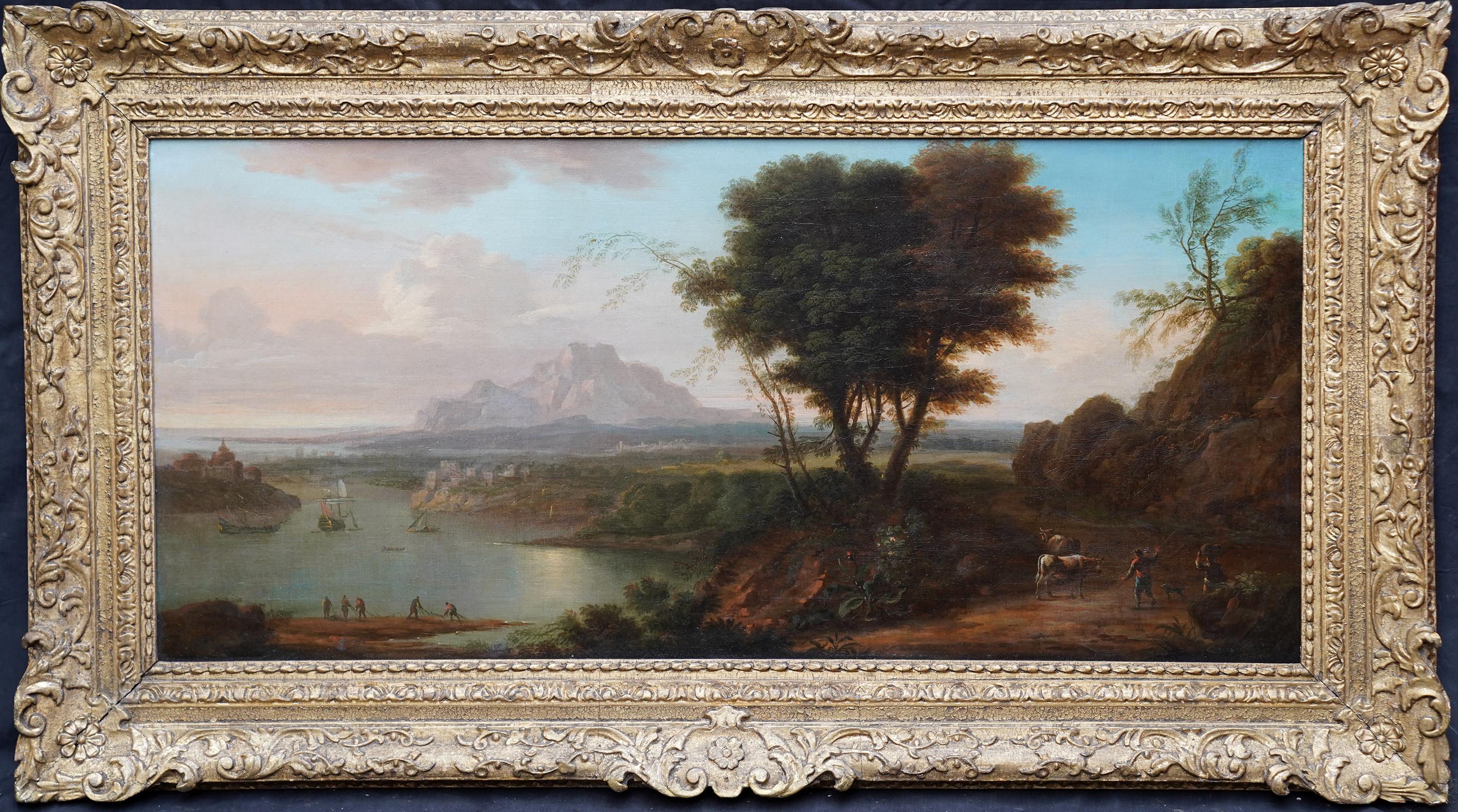 Paysage italien - Peinture à l'huile Grand Tour d'un paysage de maître néerlandais  en vente 8