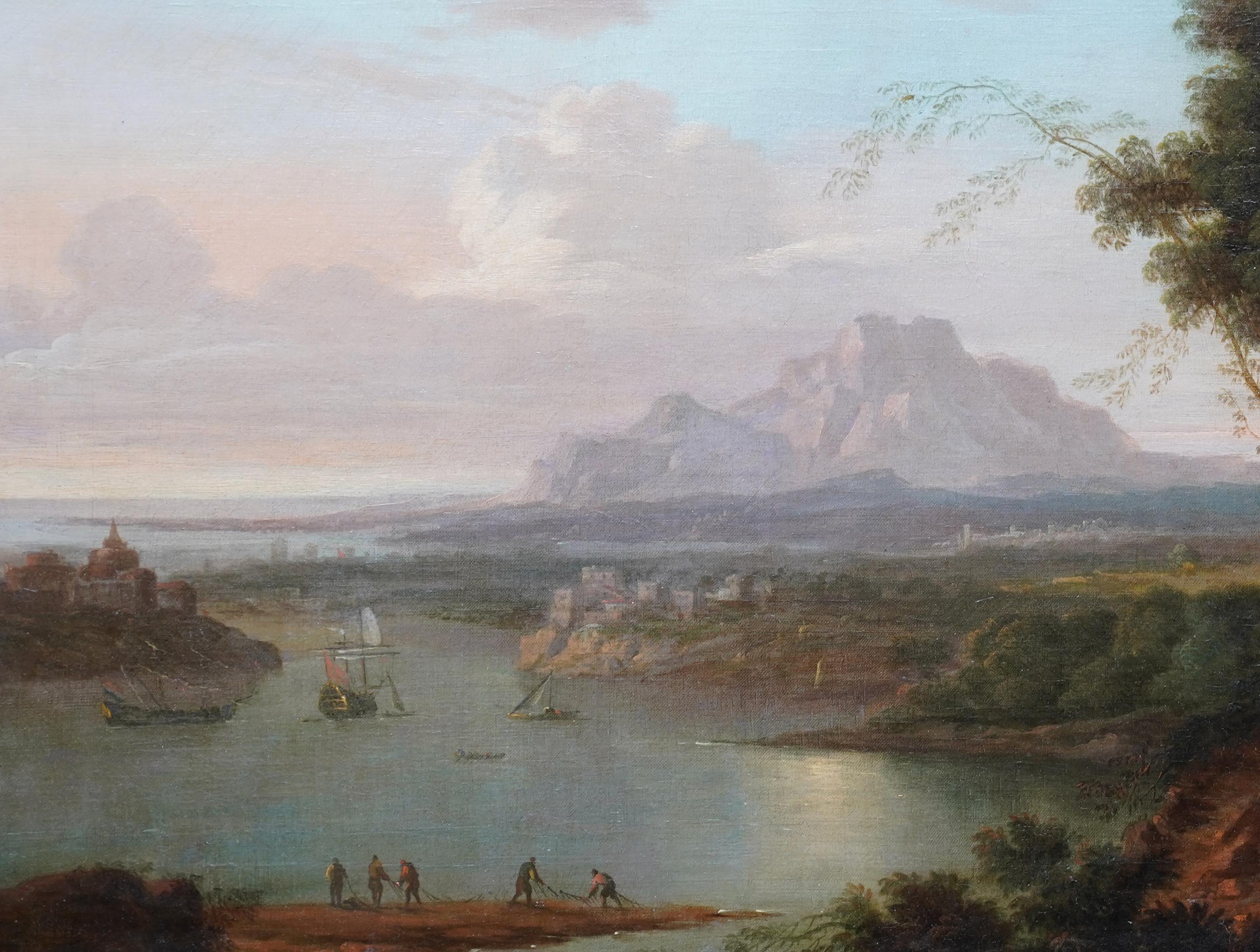 Italienische Landschaft – niederländisches Ölgemälde, Grand Tour, Grand Tour  (Alte Meister), Painting, von Adriaen van Diest