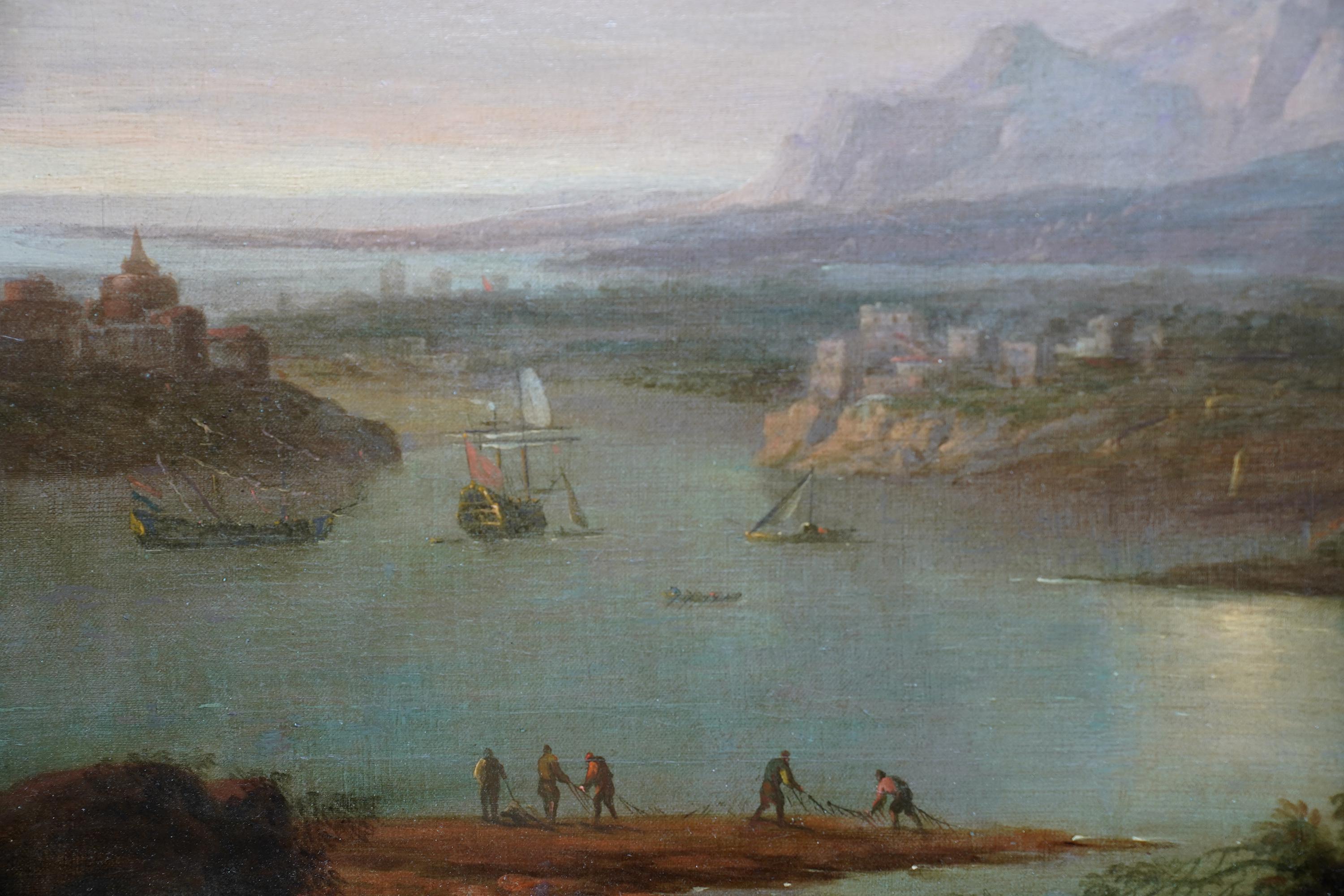 Italian Landscape - Dutch Old Master art Grand Tour landscape oil painting  For Sale 1