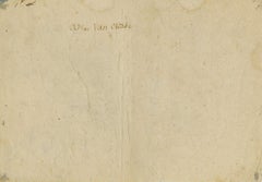 Granjeros disfrutando de un baile en un granero con un violinista y un gaitero.