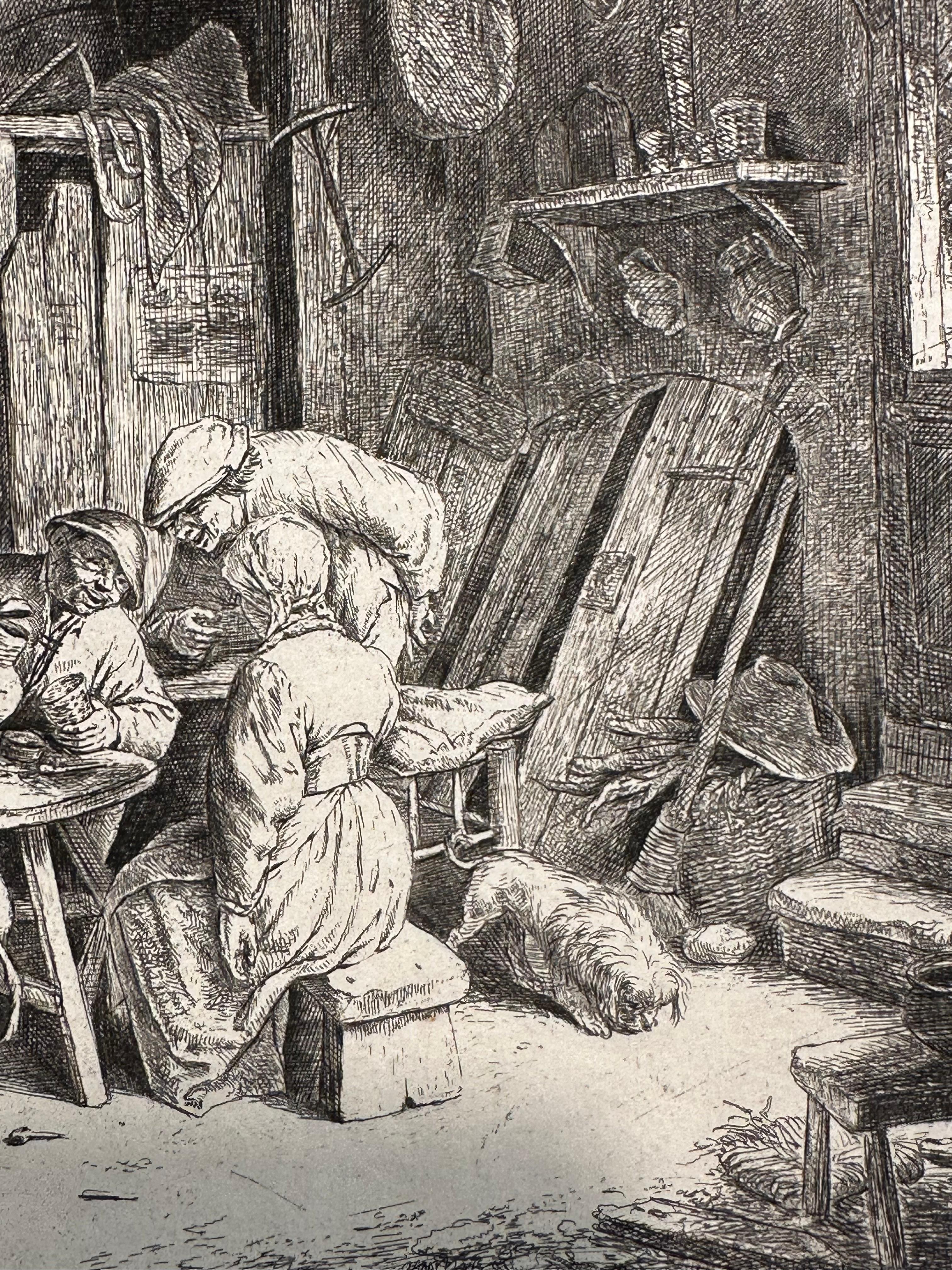 Van Ostade, Le Gourmet en compagnie, c. 1664 - Print de Adriaen van Ostade