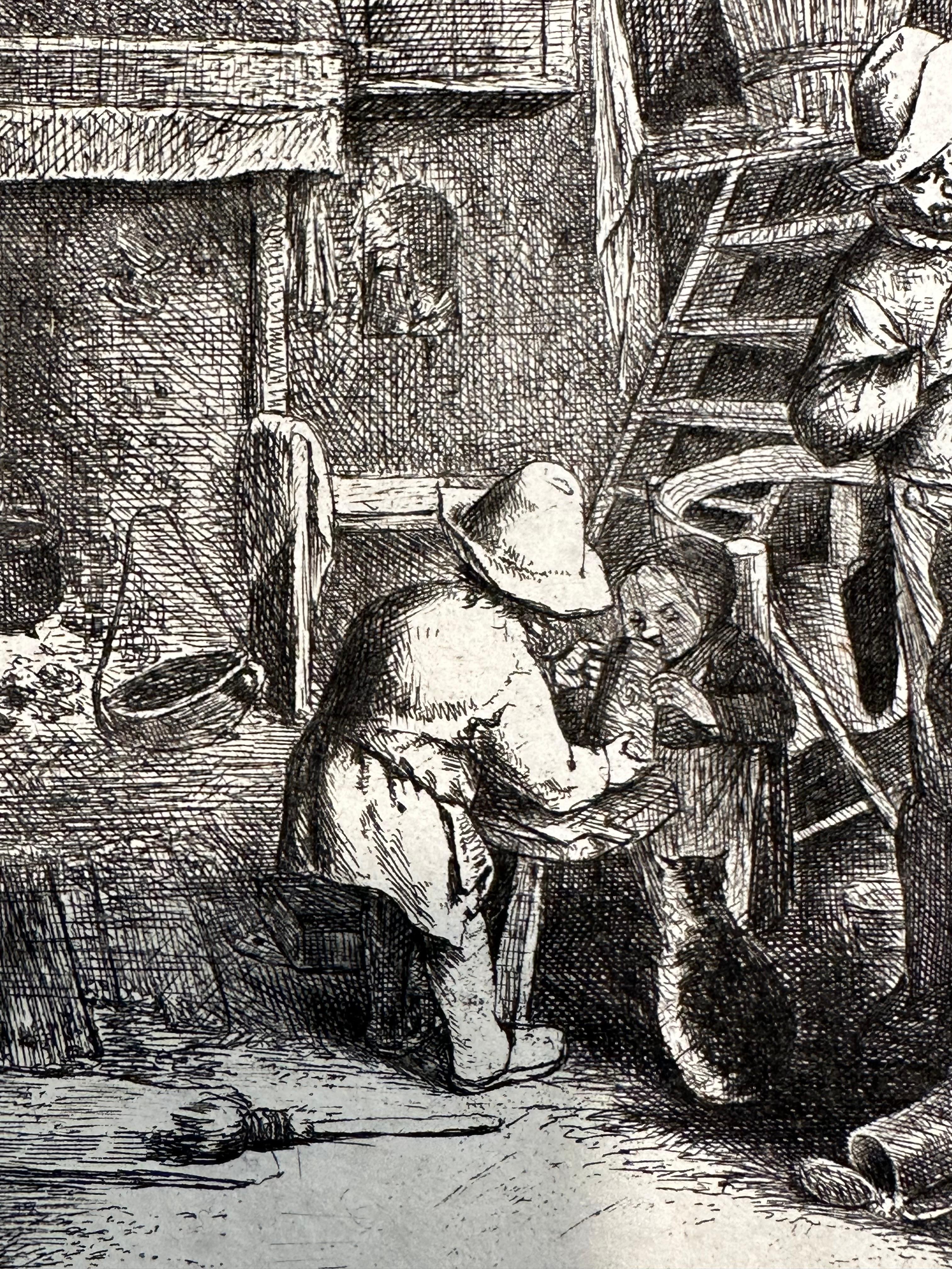 Van Ostade, Le Gourmet en compagnie, c. 1664 en venta 1