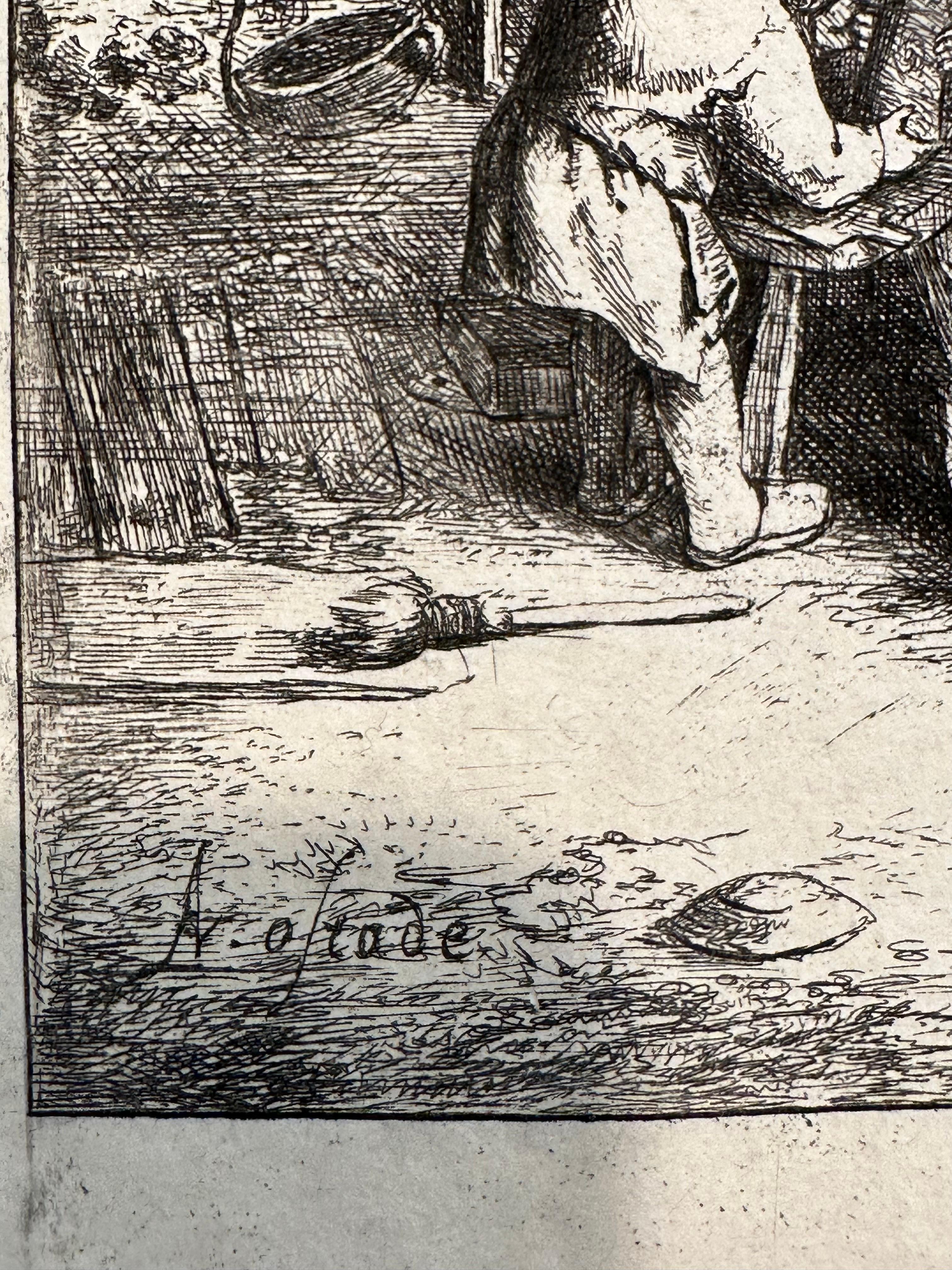 Van Ostade, Le Gourmet en compagnie, c. 1664 en venta 3