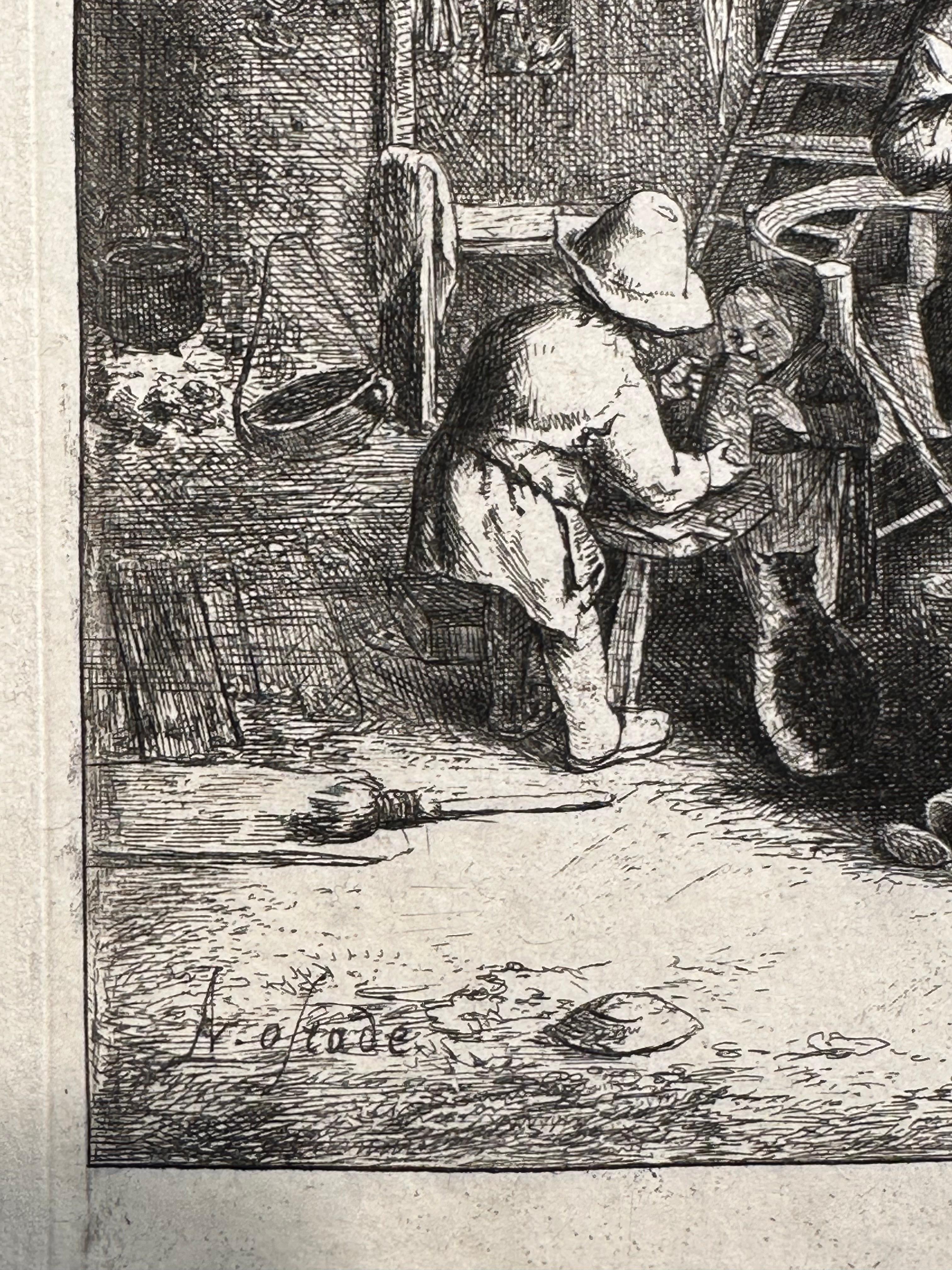Van Ostade, Le Gourmet en compagnie, c. 1664 en venta 4