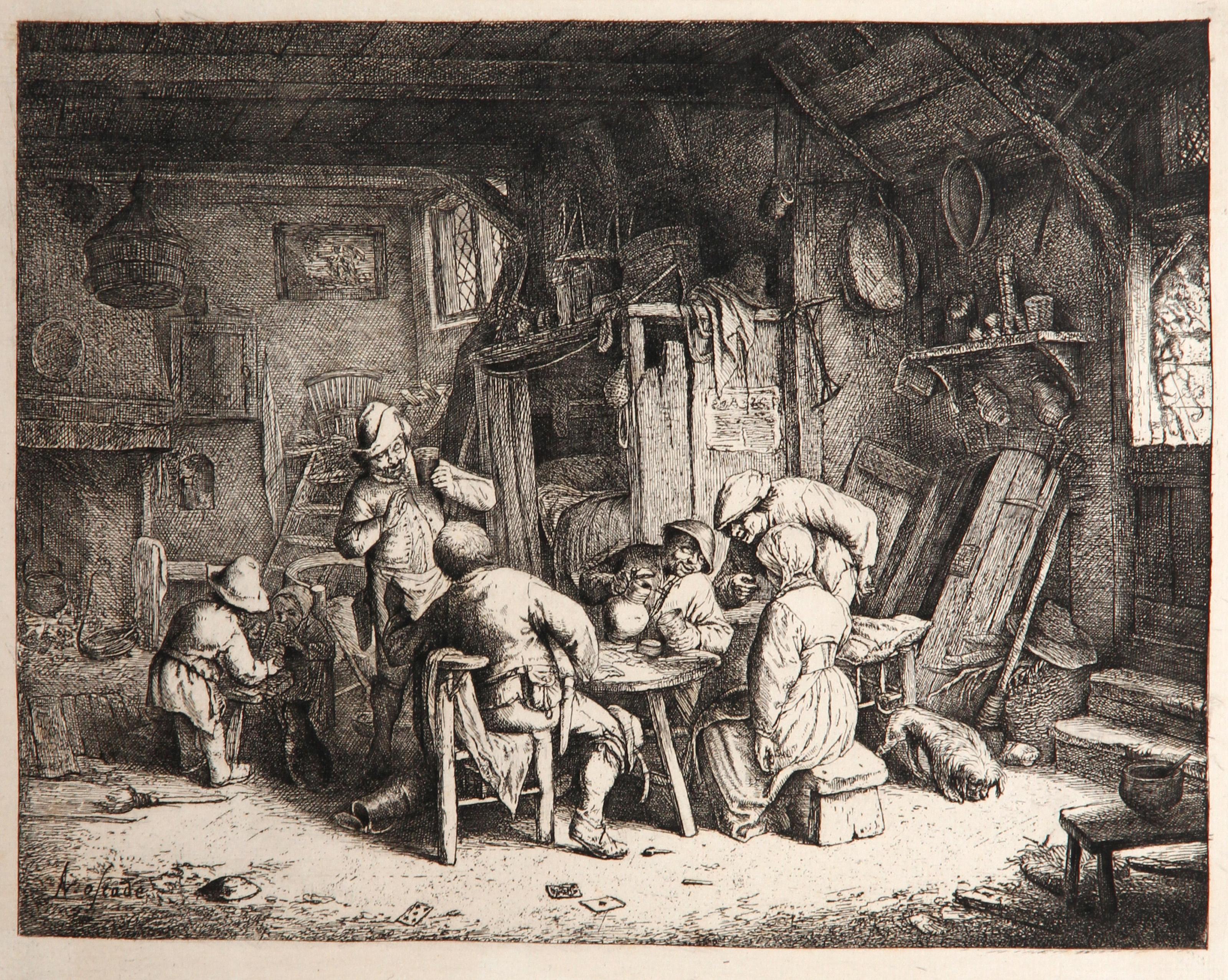Artist: Adriaen van Ostade, After by Amand Durand, Dutch (1610 - 1685) - Le Goute, Year: 1875, Medium: Heliogravure, Image Size: 7.5 x 9.75 inches, Size: 8.5  x 10.25 in. (21.59  x 26.04 cm), Printer: Amand Durand, Description: French Engraver and
