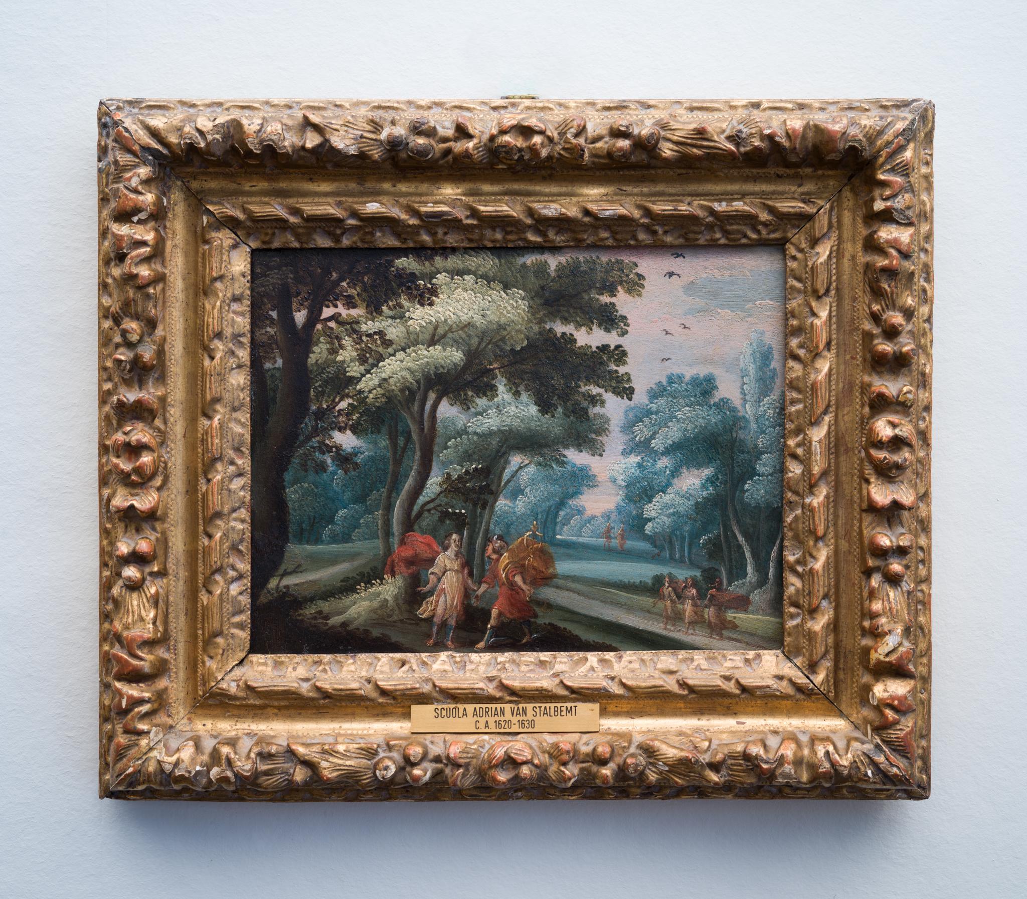 Scène mythologique du 17e siècle - Maîtres anciens Painting par Adriaen van Stalbemt