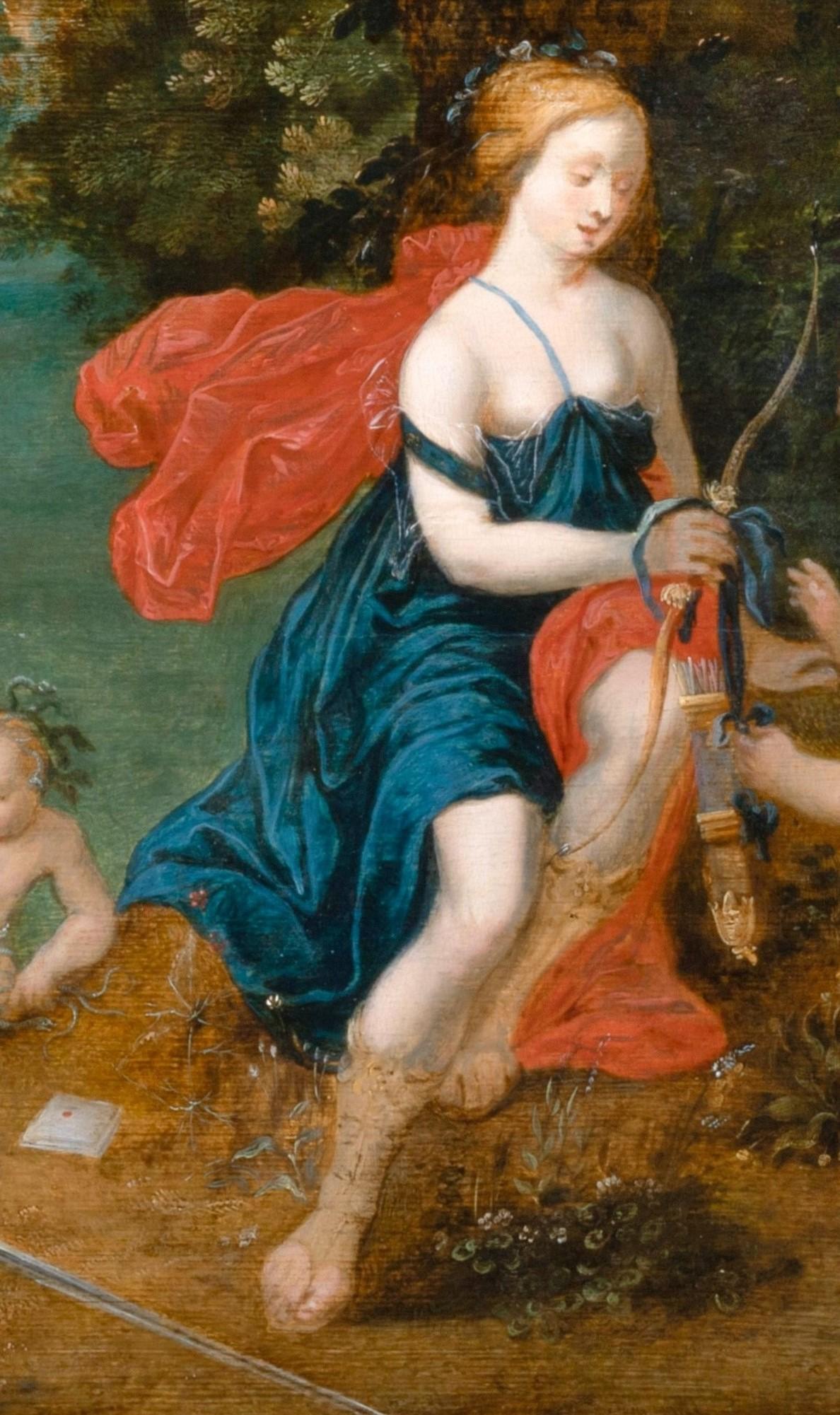 17° fiammingo  c., Allegoria della guerra e della pace, 1630 circa, di Adriaen van Stalbemt in vendita 1