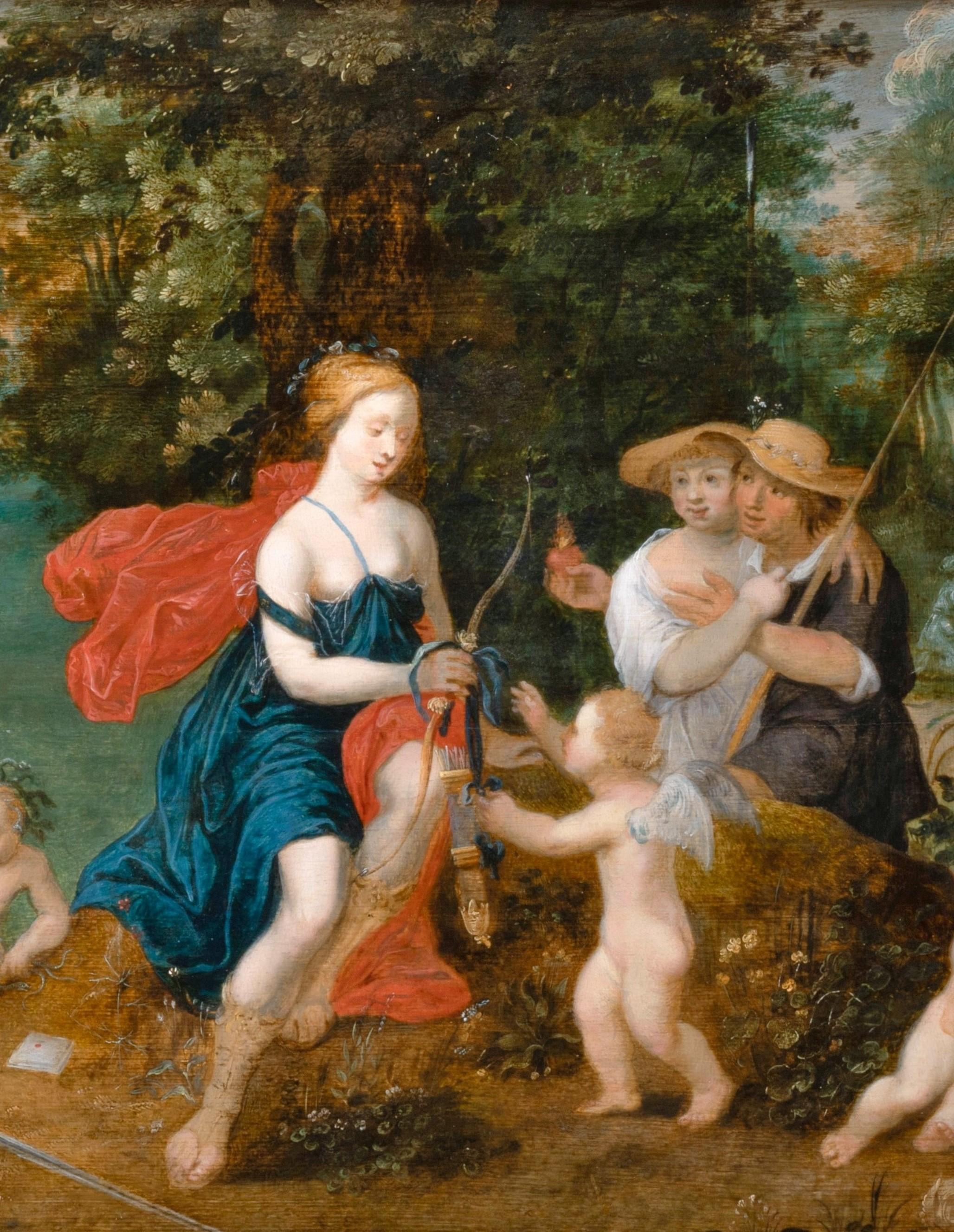 Flemish 17th  c., Allegory of war and peace, circa 1630, by Adriaen van Stalbemt For Sale 3