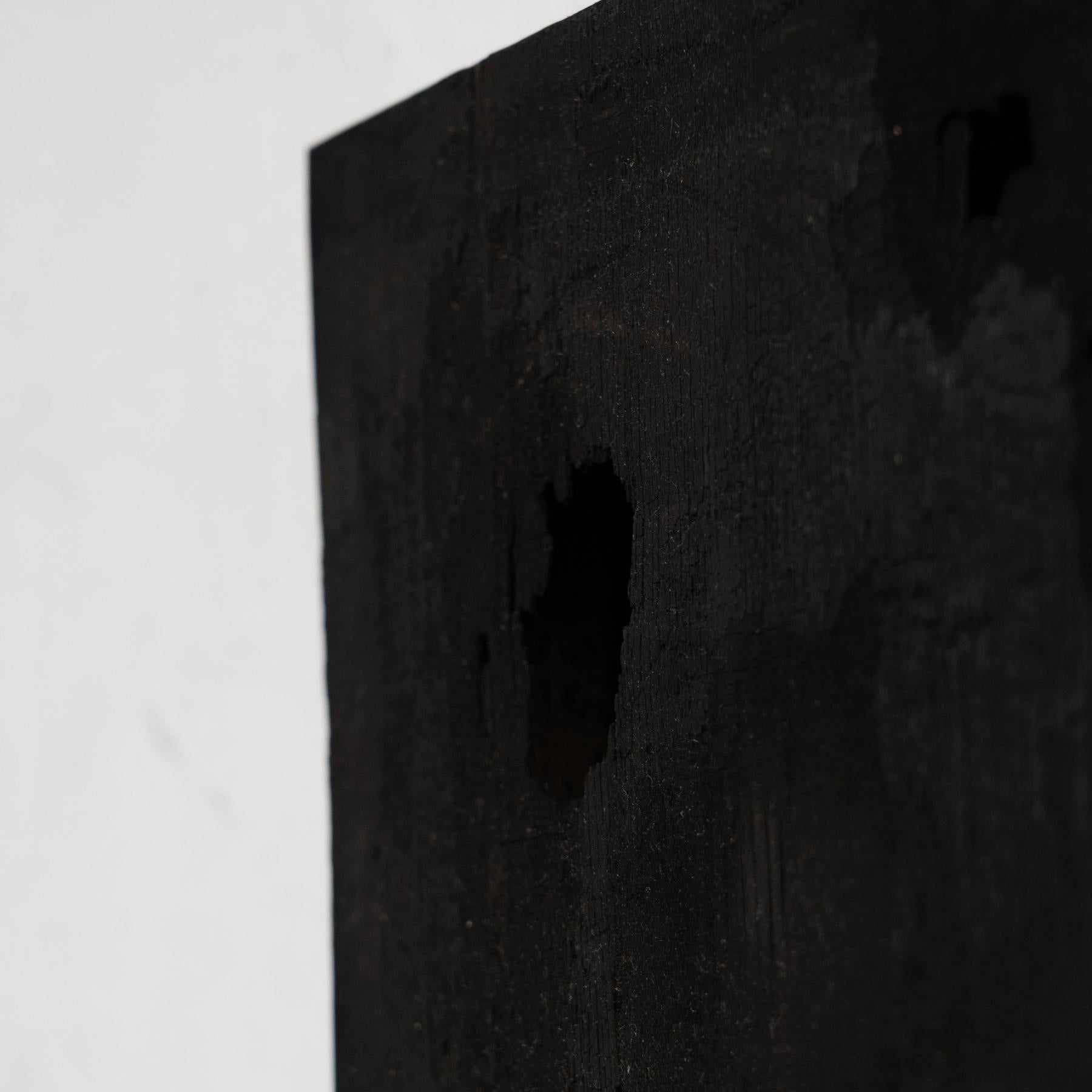 Adrian Abstrakte Schwarze Farbe auf Holz, ca. 2017 im Angebot 4