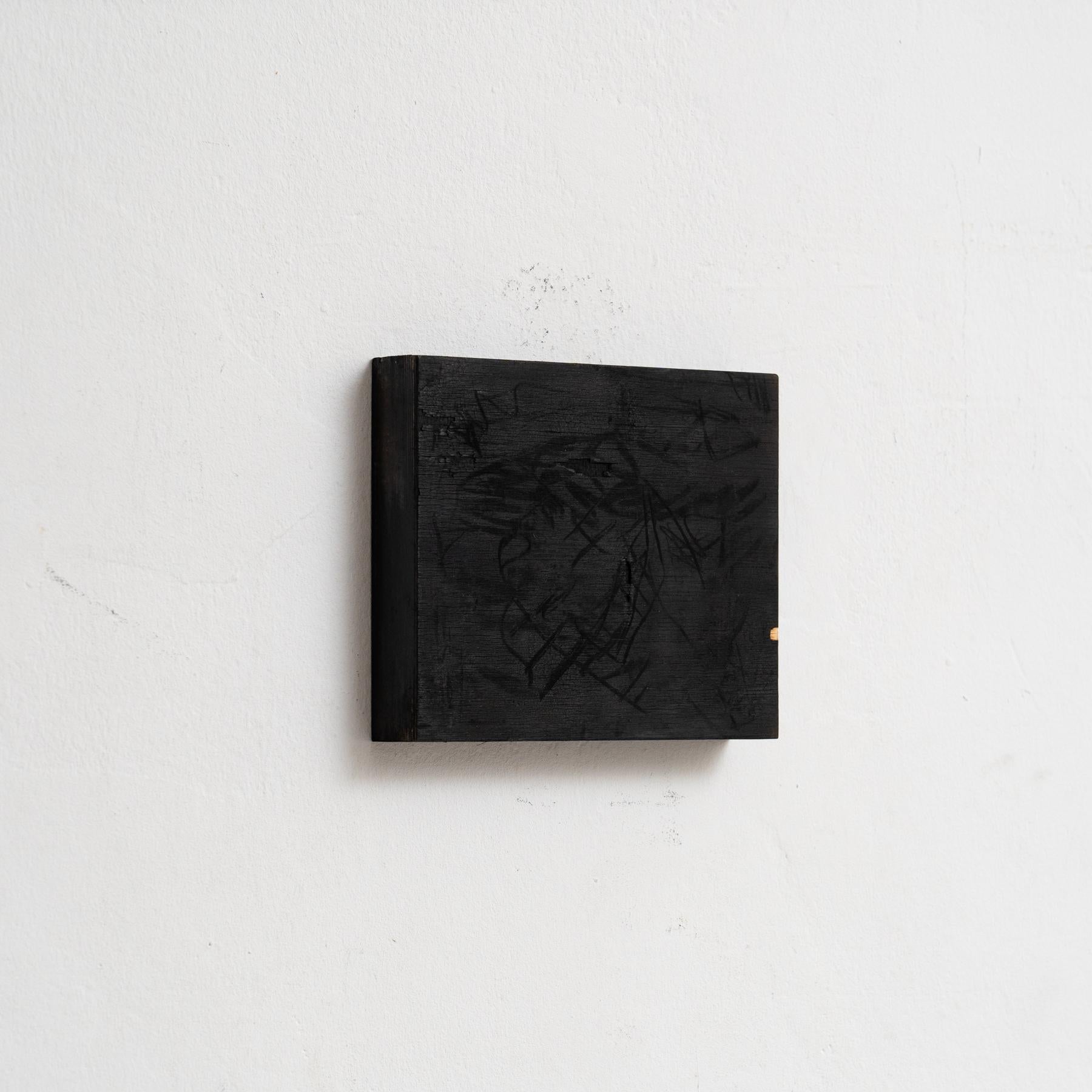 Adrian Abstracto Pintura Negra sobre Madera, circa 2017 Español en venta