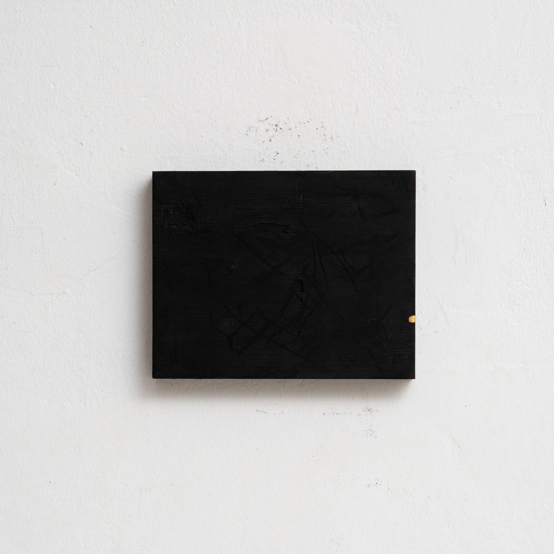 Adrian Abstracto Pintura Negra sobre Madera, circa 2017 en Bueno estado para la venta en Barcelona, ES
