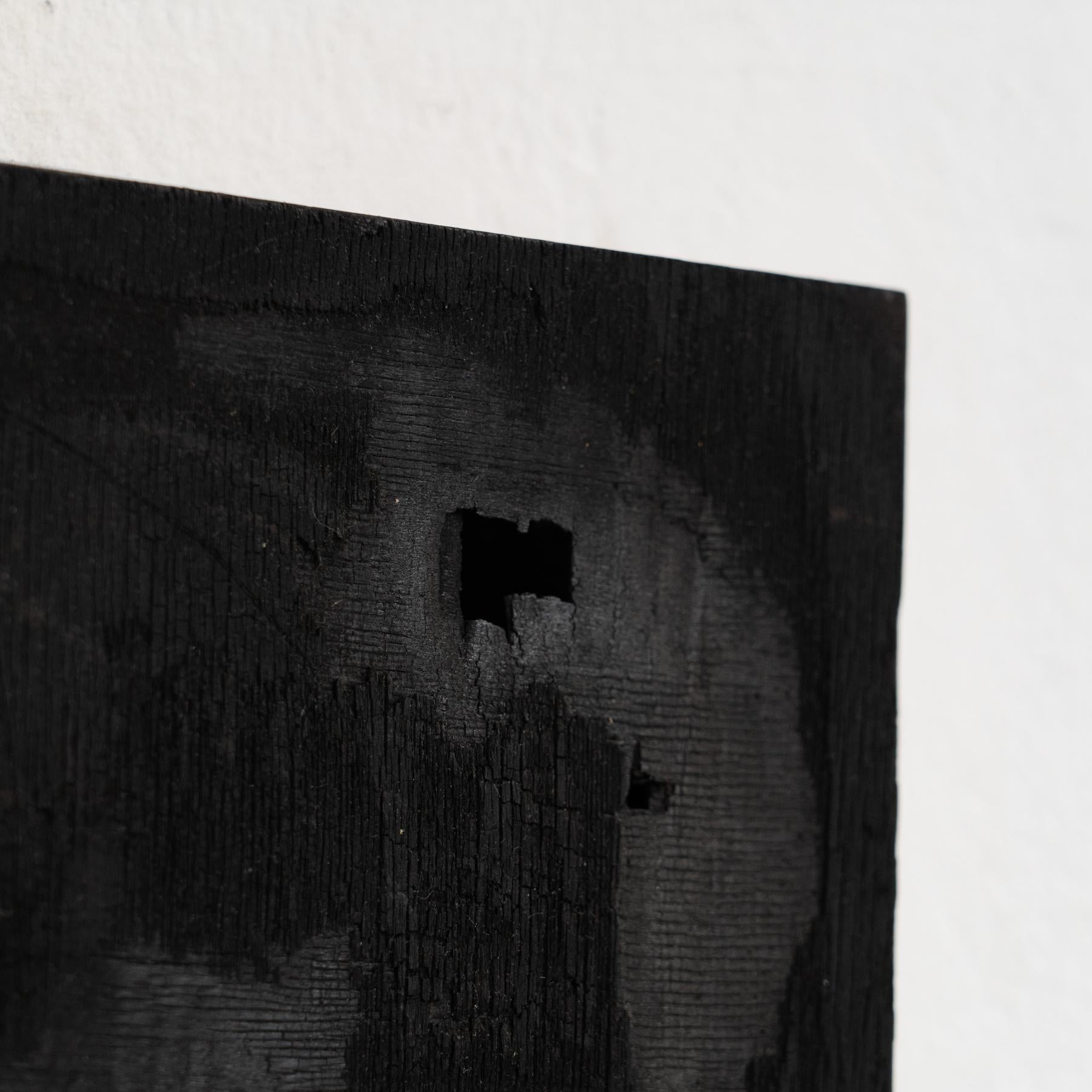 Adrian Abstrakte Schwarze Farbe auf Holz, ca. 2017 im Angebot 2
