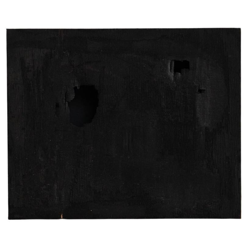 Adrian Abstracto Pintura Negra sobre Madera, circa 2017