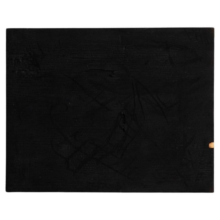 Adrian Abstracto Pintura Negra sobre Madera, circa 2017 en venta