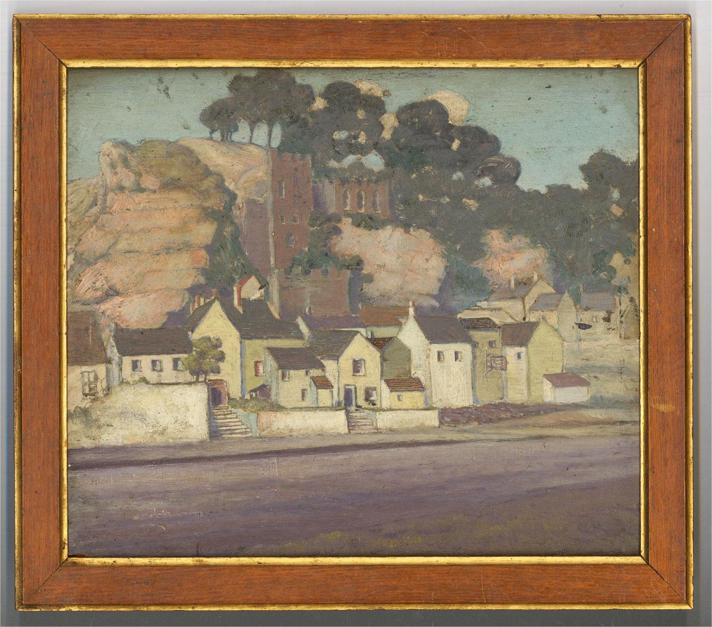 Circle of Adrian Allinson (1890-1959) - Early 20th Century Oil, Canal Cottages For Sale 2