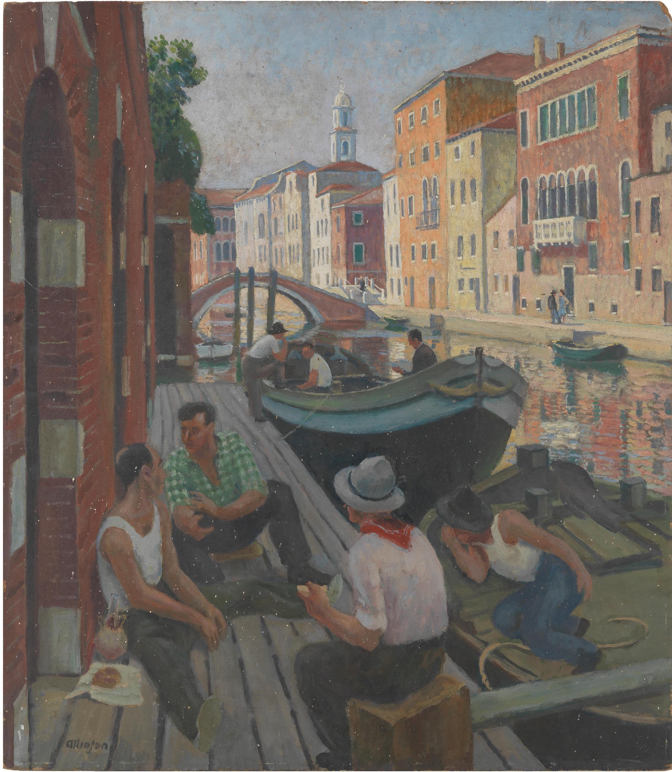 Venetian Siesta - Painting by Adrian Allinson