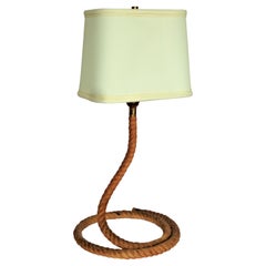 Adrian Audoux & Frida Minet Coiled Rope Straw Table Lamp