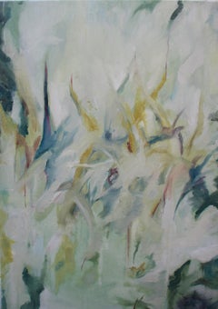 Orotina - Gestural Abstract Painting with Green tones