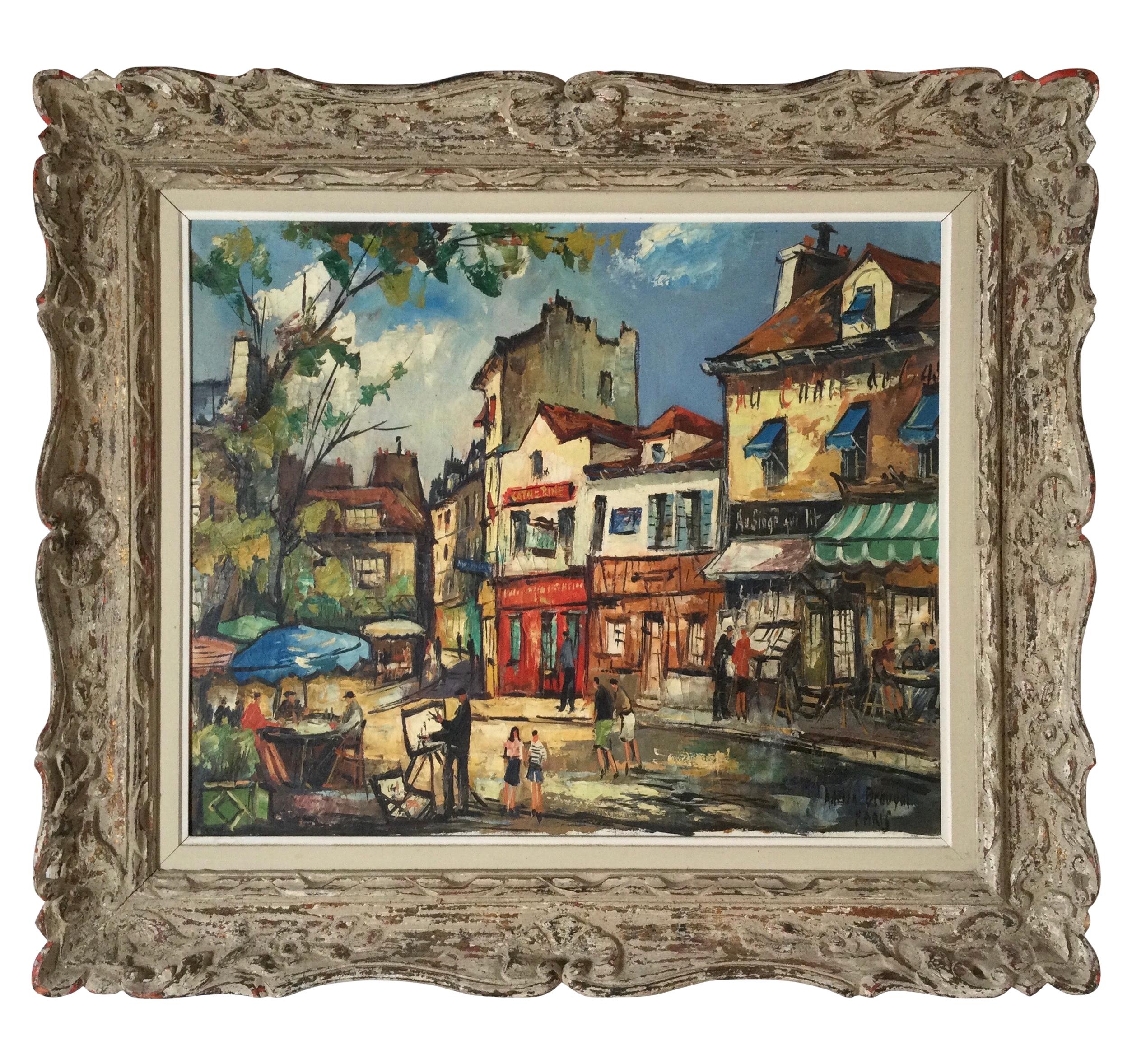 Adrian Beauval "Montmartre París" Óleo sobre lienzo Firmado en venta