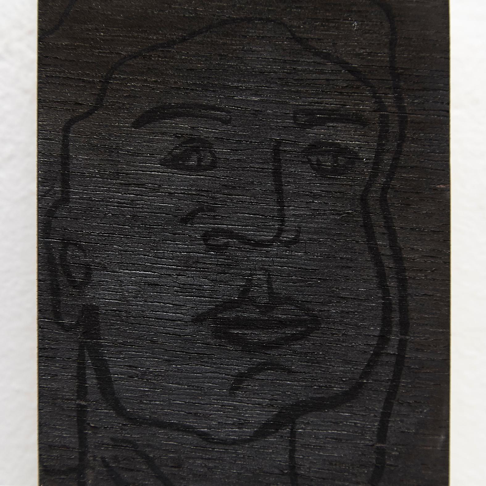 Adrian Black Portrait of Dora Maar Painting on Wood, 2017 In Good Condition For Sale In Barcelona, Barcelona