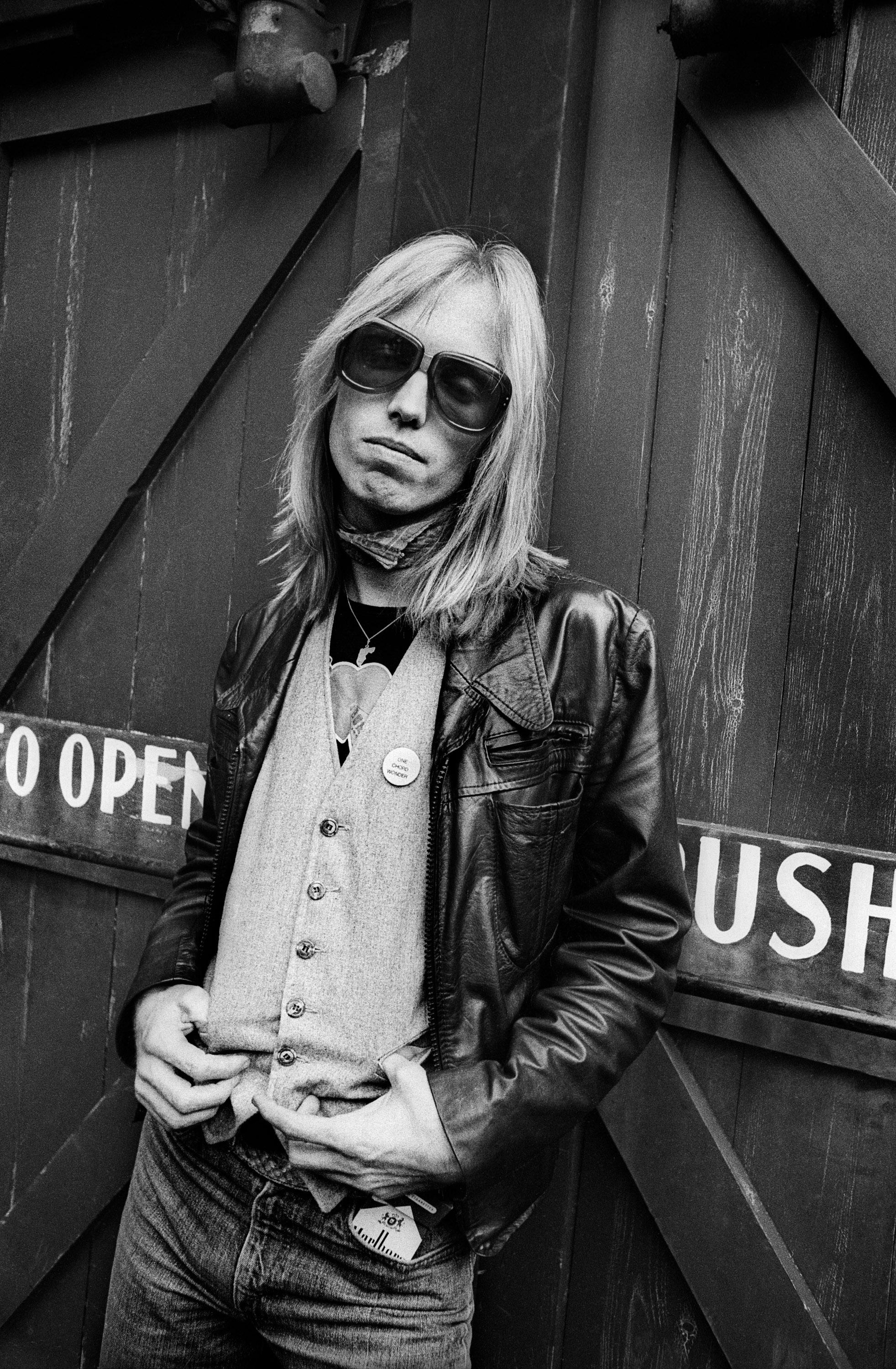 Adrian Boot Black and White Photograph - Tom Petty