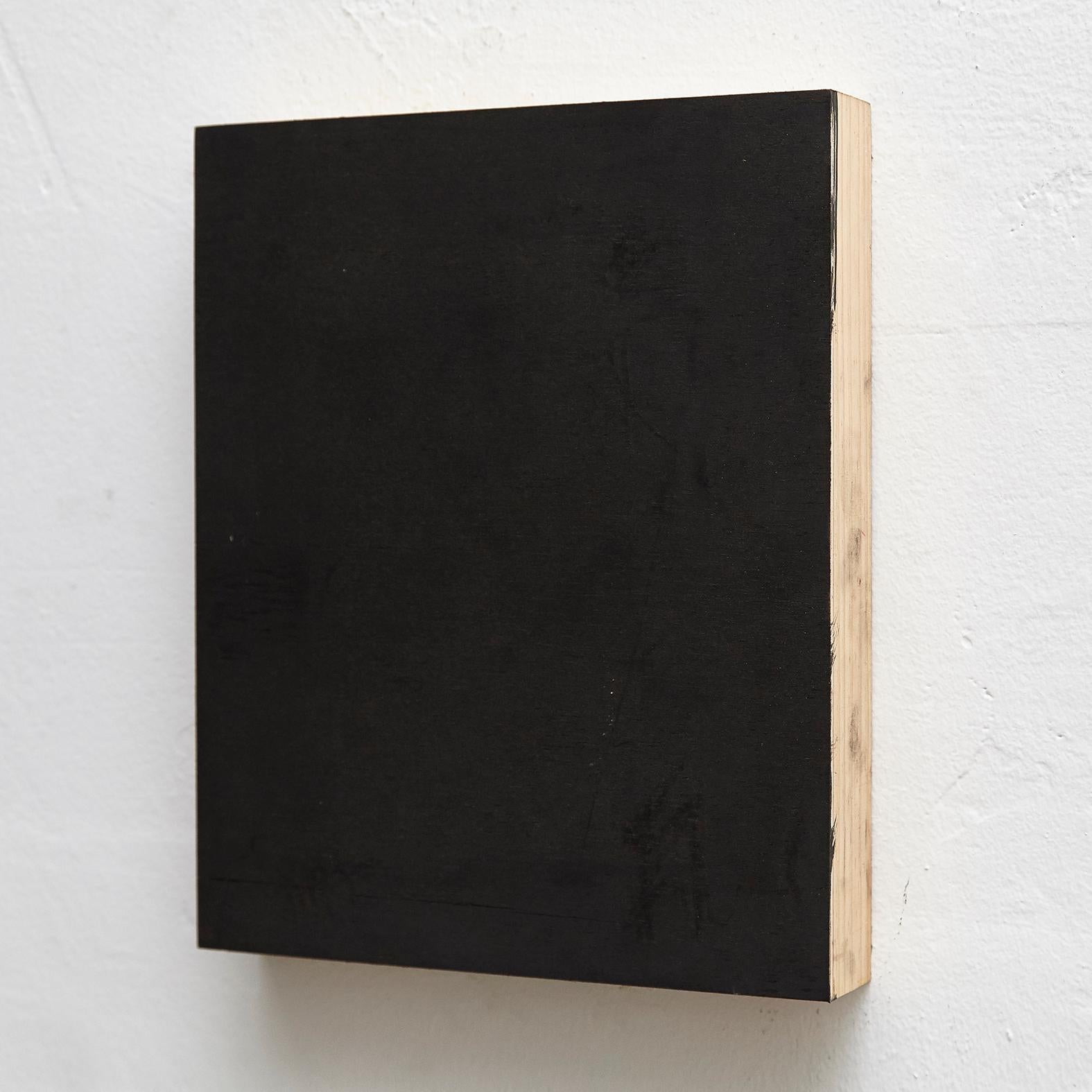 Adrian Zeitgenössisches abstraktes Gemälde auf Holz, 2017 (Moderne der Mitte des Jahrhunderts) im Angebot