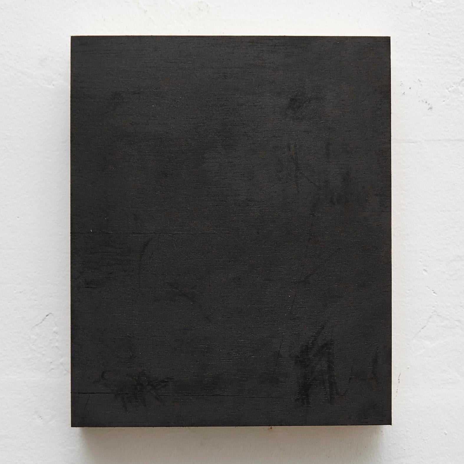 Adrian Zeitgenössisches abstraktes Gemälde auf Holz, 2017 (Spanisch) im Angebot