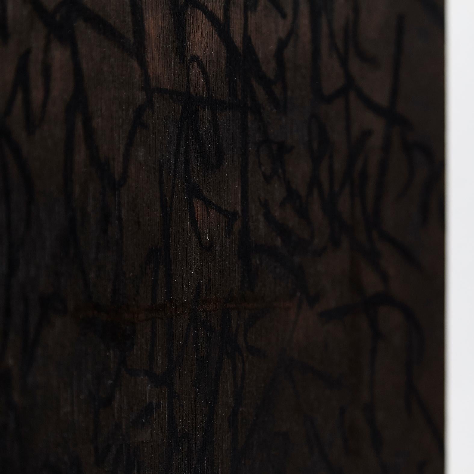 Legno Adrian Pittura astratta contemporanea su Wood, 2018 in vendita