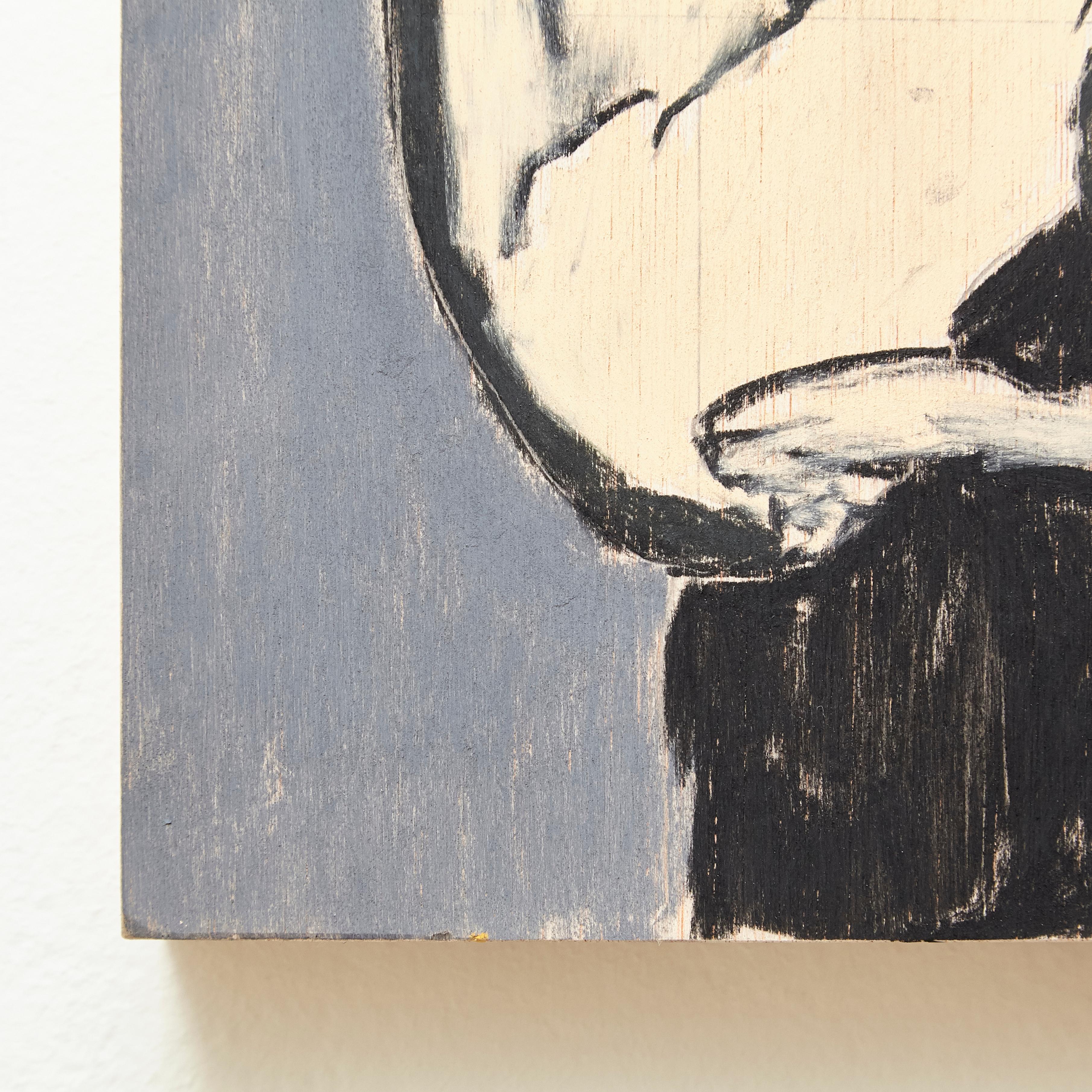 Spagnolo Adrian Pittura astratta contemporanea su Wood, 2019 in vendita